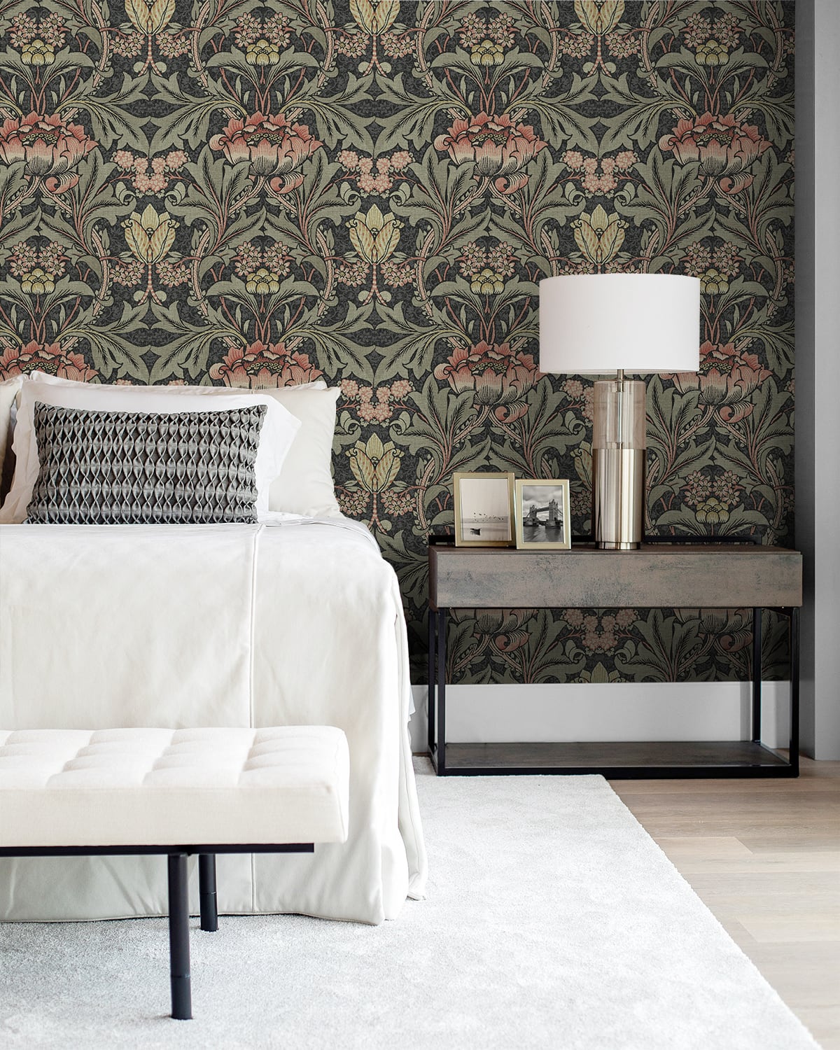 Acanthus Floral Peel and Stick Removable Wallpaper