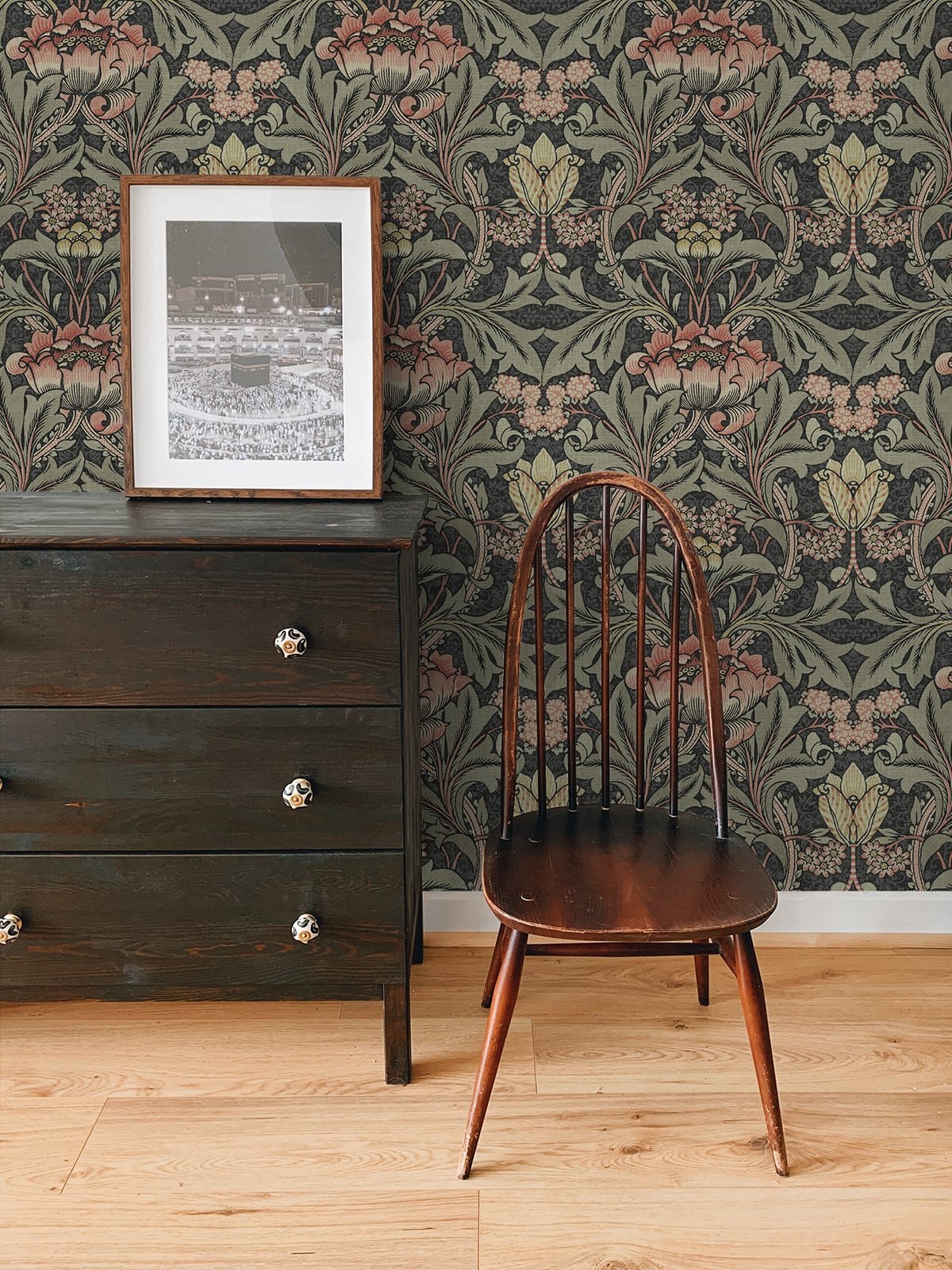 Acanthus Floral Peel and Stick Removable Wallpaper