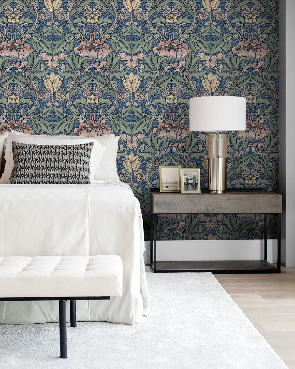 Acanthus Floral Peel and Stick Removable Wallpaper