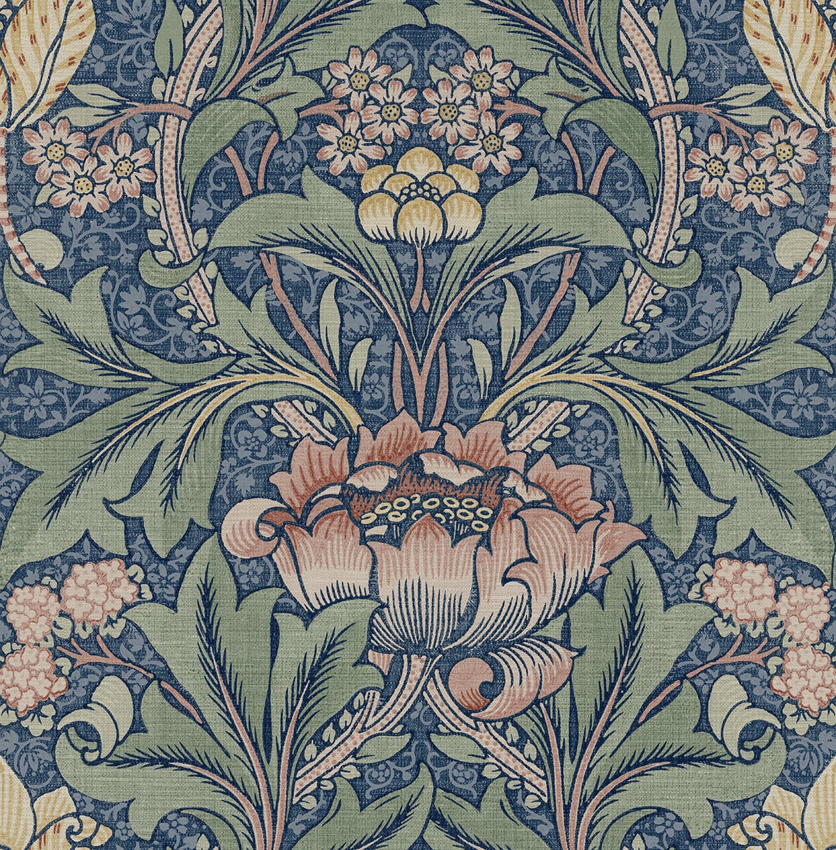 Acanthus Floral Peel and Stick Removable Wallpaper