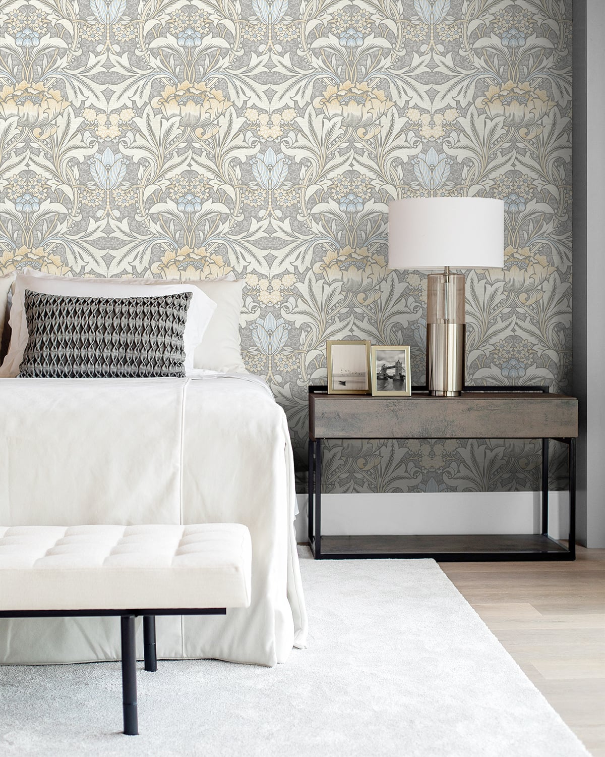 Acanthus Floral Peel and Stick Removable Wallpaper