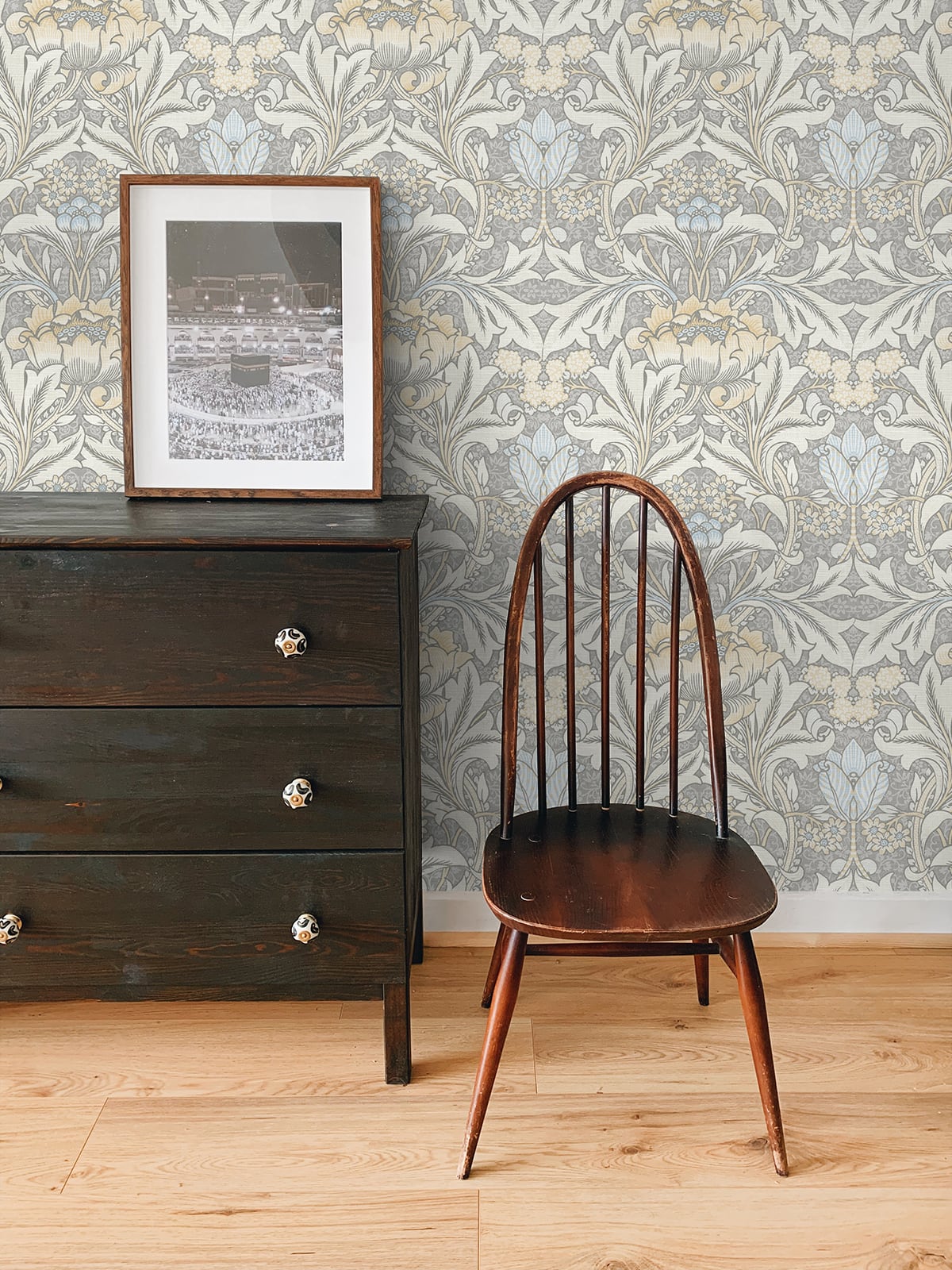 Acanthus Floral Peel and Stick Removable Wallpaper