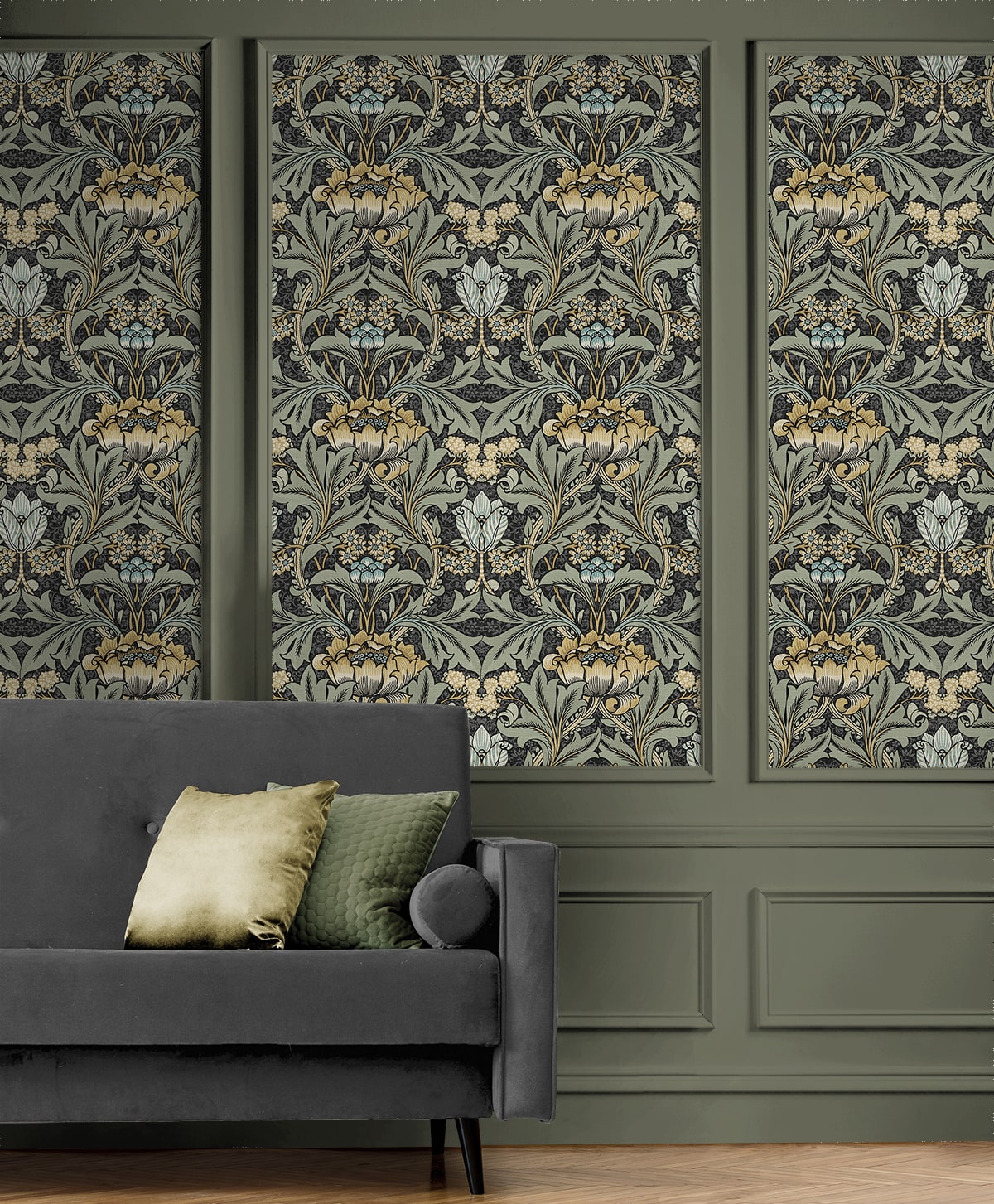 Acanthus Floral Peel and Stick Removable Wallpaper