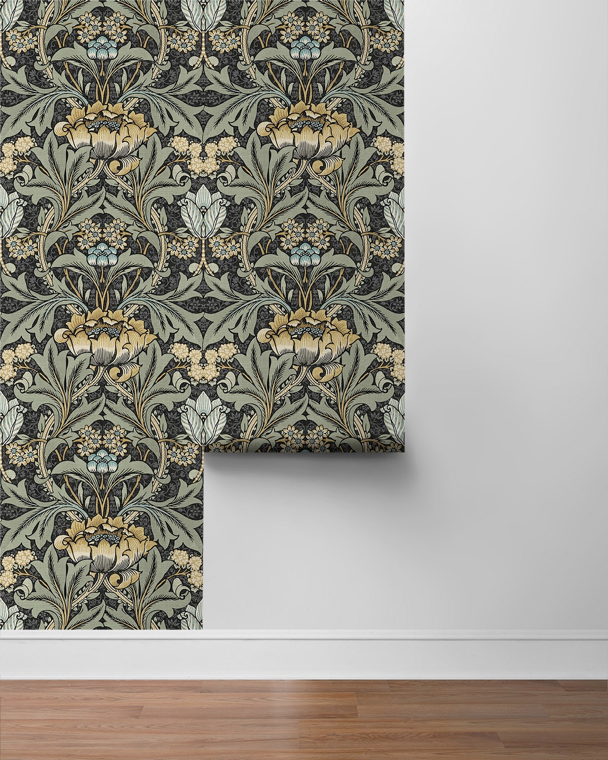 Acanthus Floral Peel and Stick Removable Wallpaper
