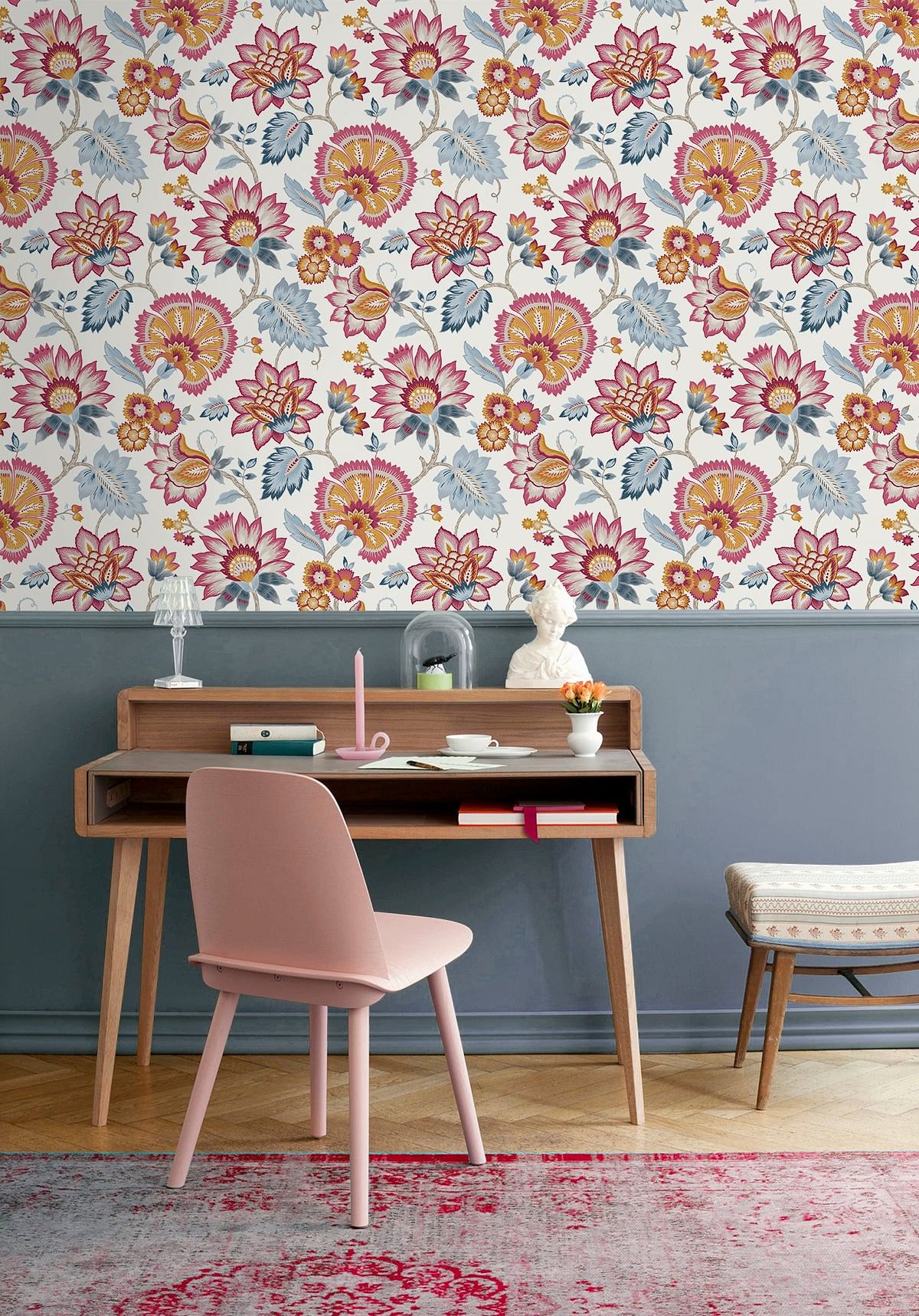 Jacobean Floral Peel and Stick Removable Wallpaper