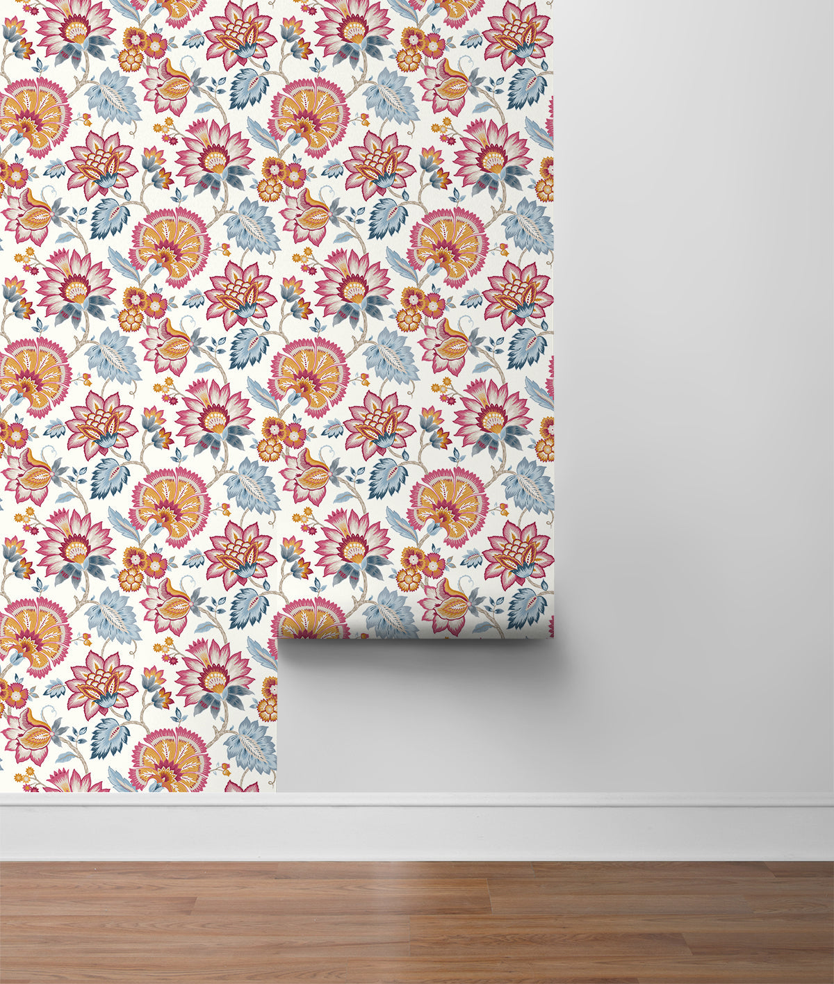 Jacobean Floral Peel and Stick Removable Wallpaper