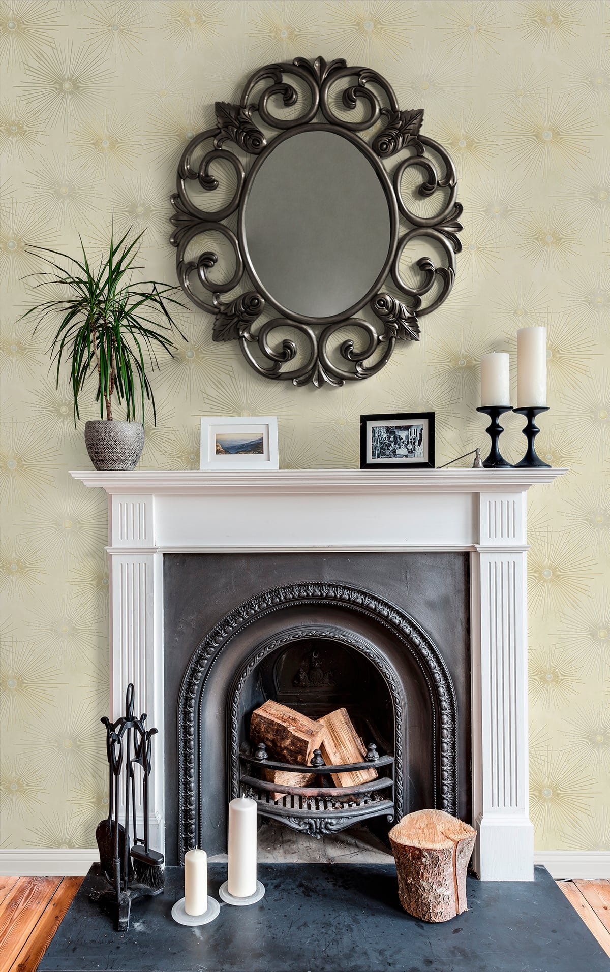 Silverdale Starburst Peel and Stick Removable Wallpaper