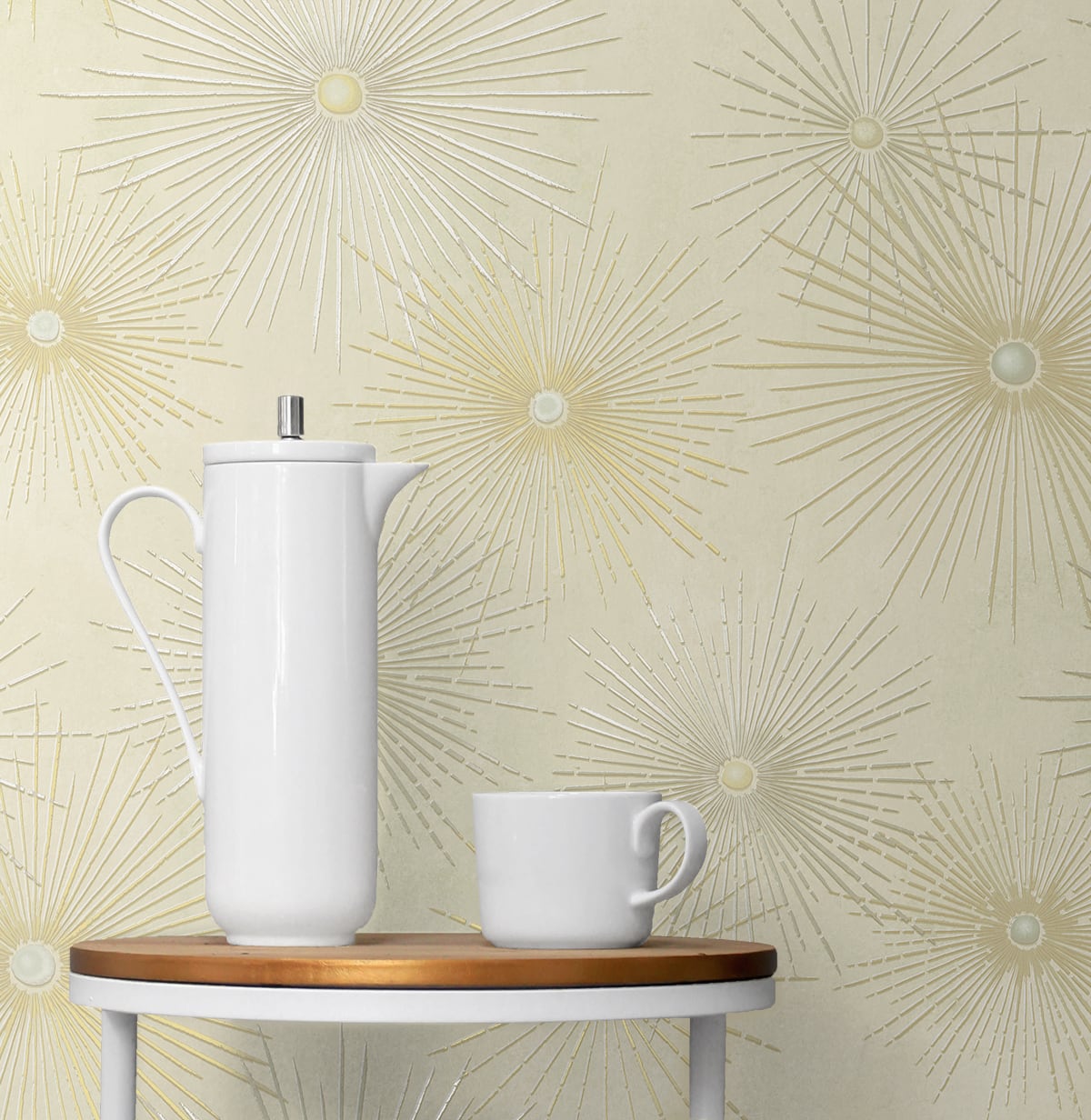 Silverdale Starburst Peel and Stick Removable Wallpaper