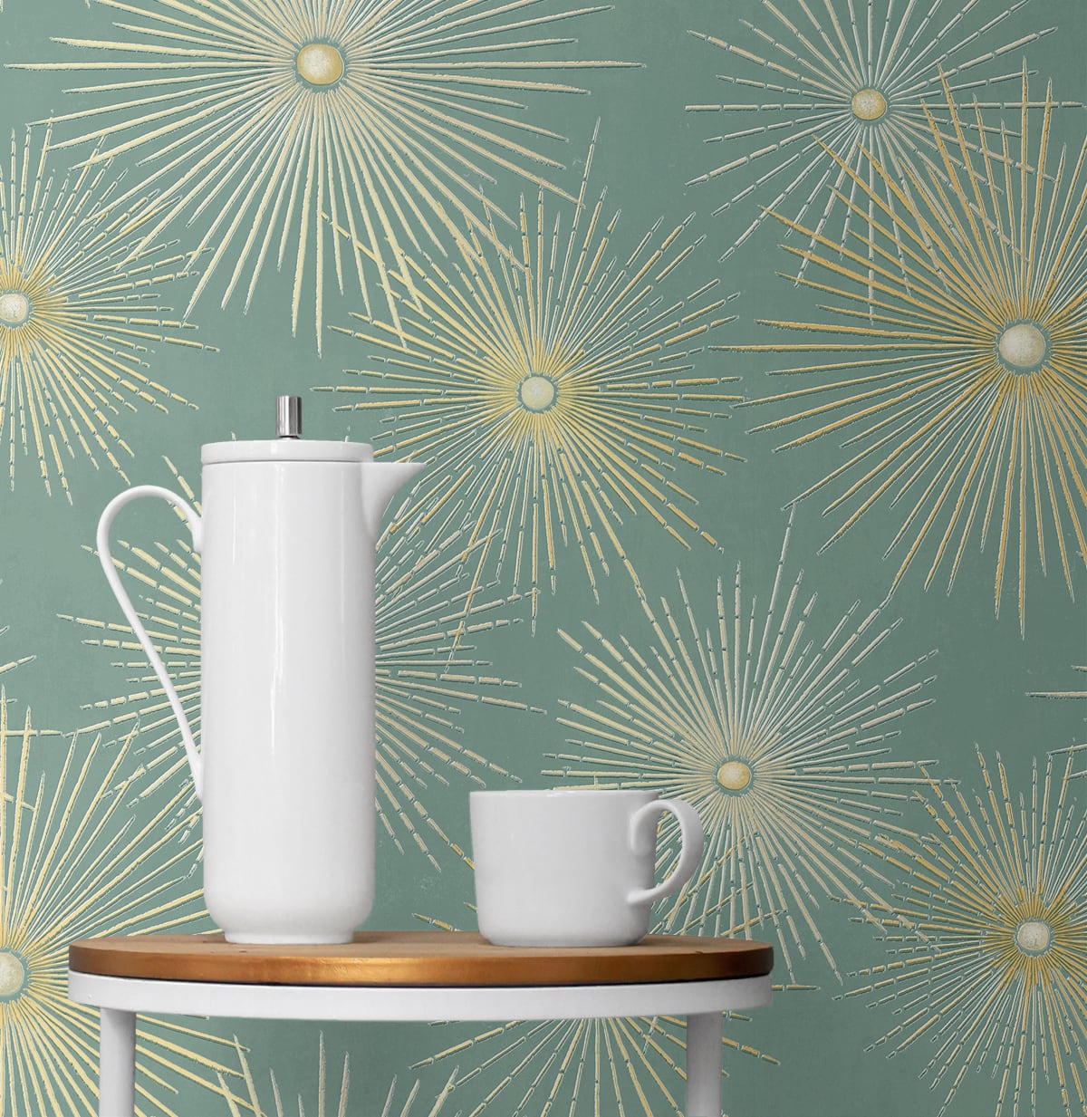 Silverdale Starburst Peel and Stick Removable Wallpaper