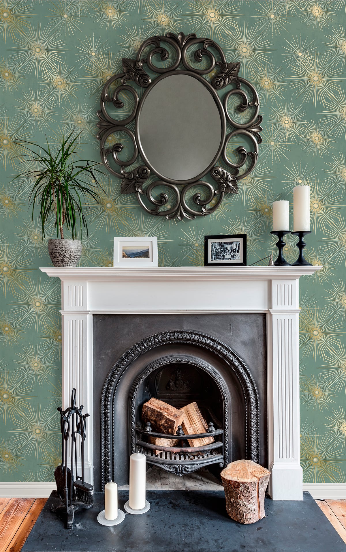 Silverdale Starburst Peel and Stick Removable Wallpaper