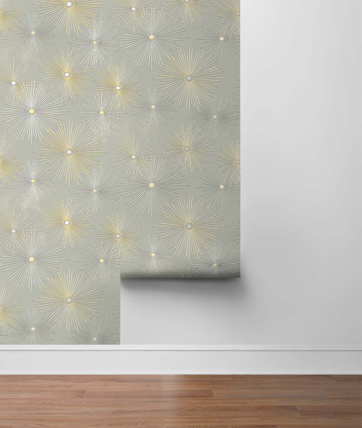 Silverdale Starburst Peel and Stick Removable Wallpaper