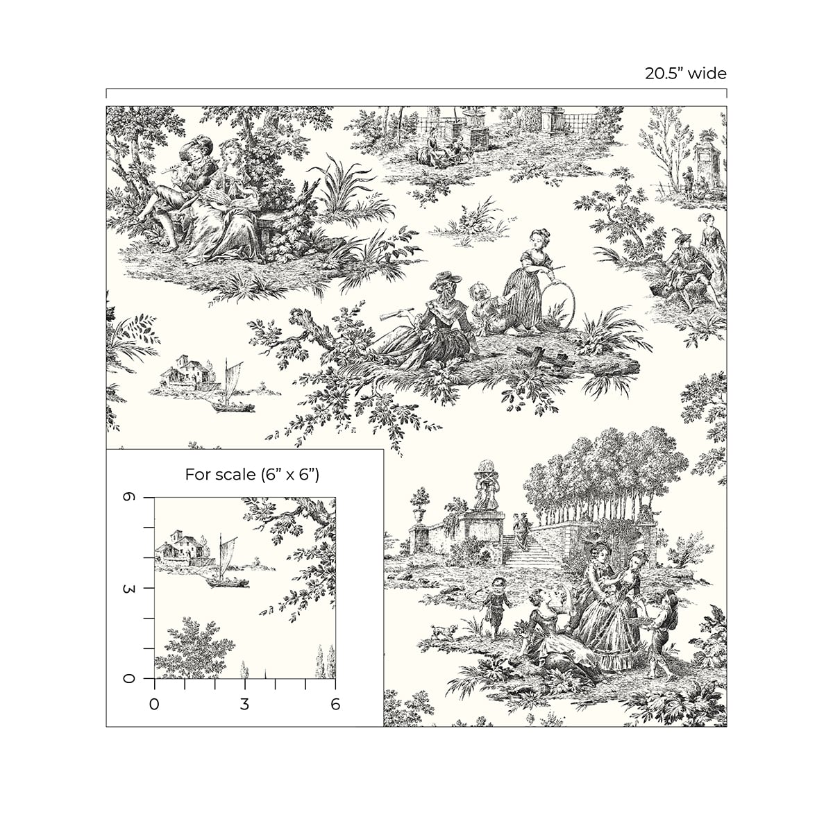 Chateau Toile Peel and Stick Removable Wallpaper