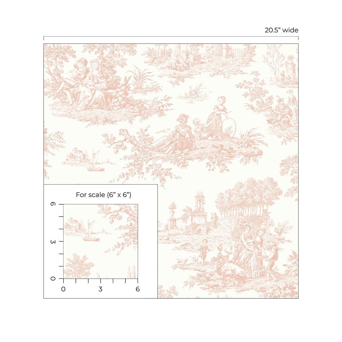 Chateau Toile Peel and Stick Removable Wallpaper