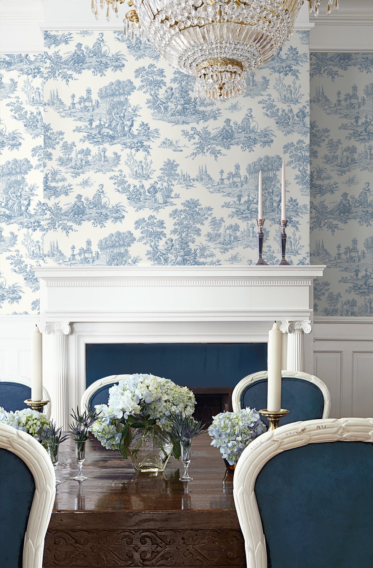 Chateau Toile Peel and Stick Removable Wallpaper