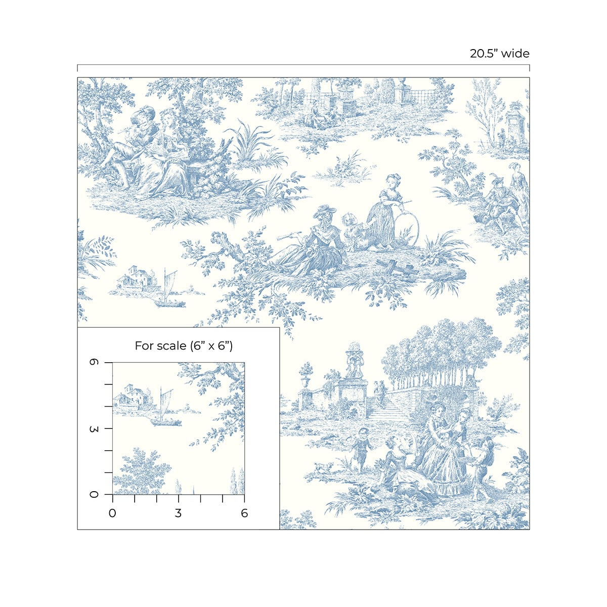 Chateau Toile Peel and Stick Removable Wallpaper