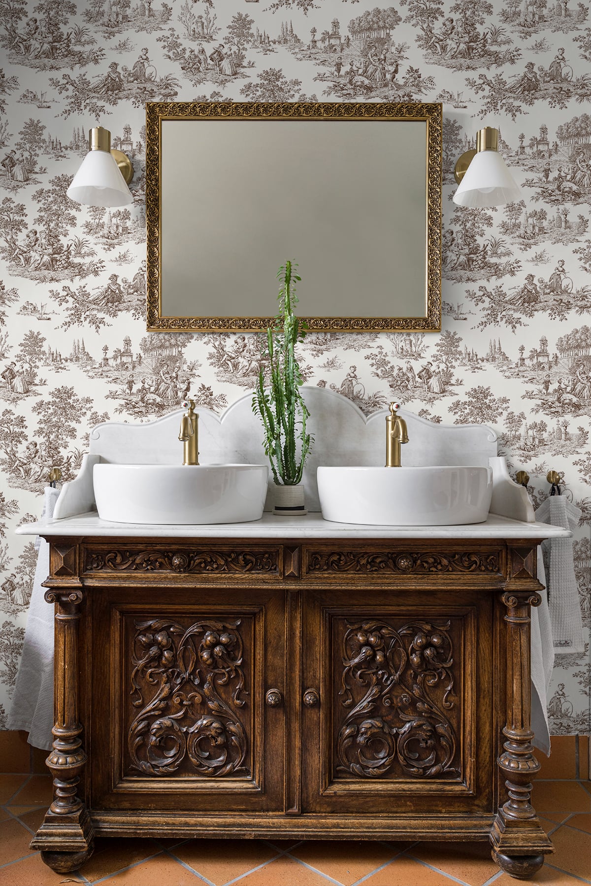 Chateau Toile Peel and Stick Removable Wallpaper
