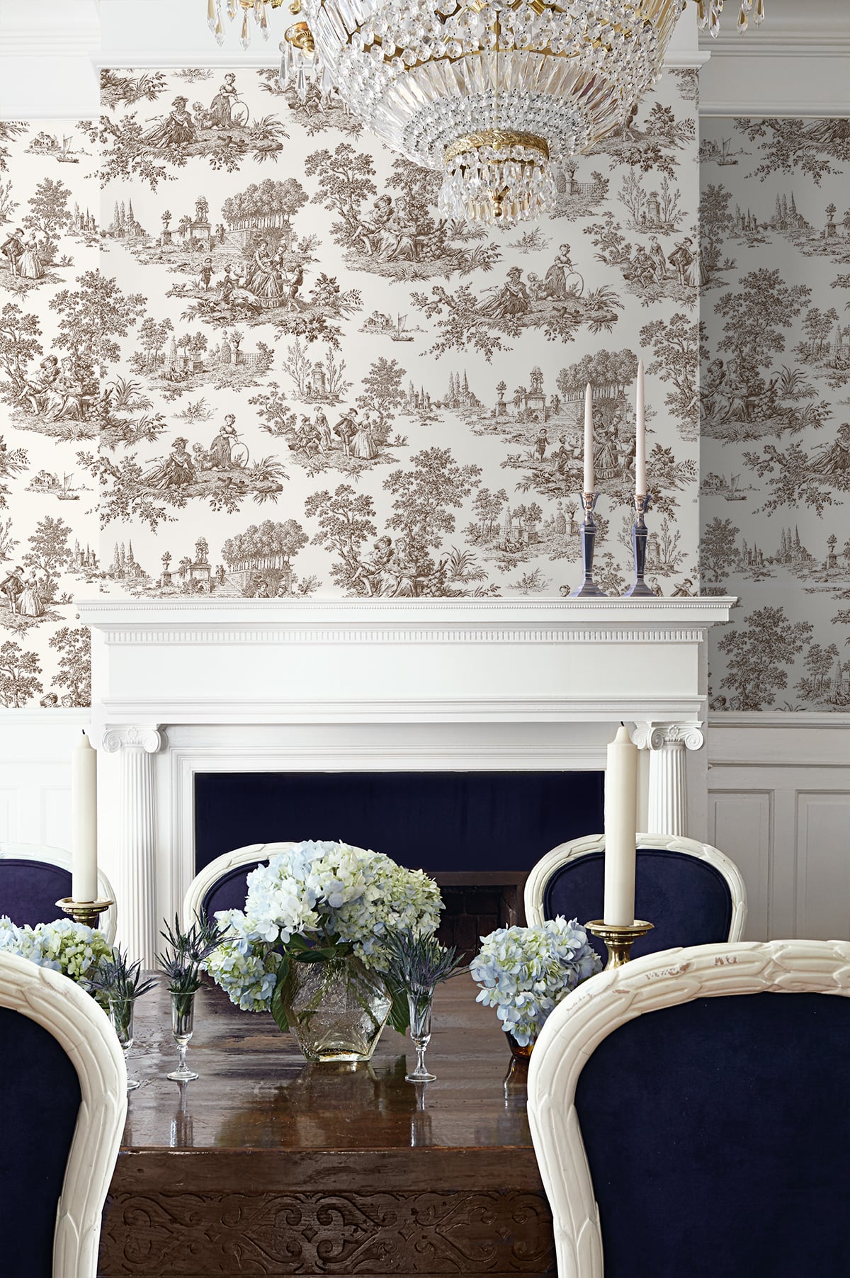 Chateau Toile Peel and Stick Removable Wallpaper