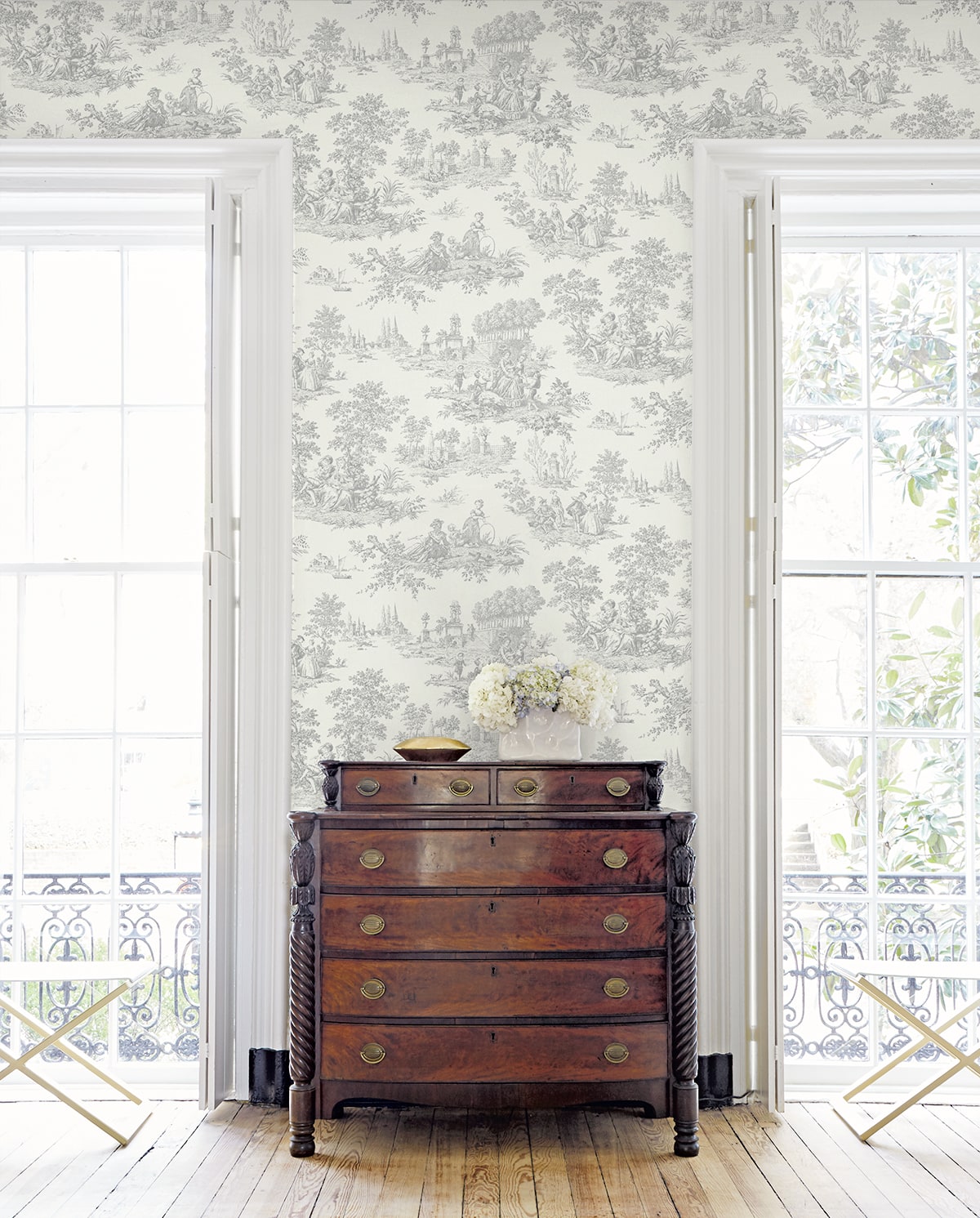 Chateau Toile Peel and Stick Removable Wallpaper