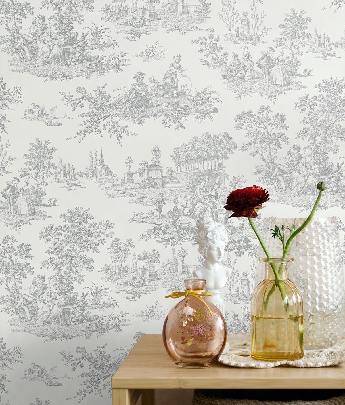 Chateau Toile Peel and Stick Removable Wallpaper