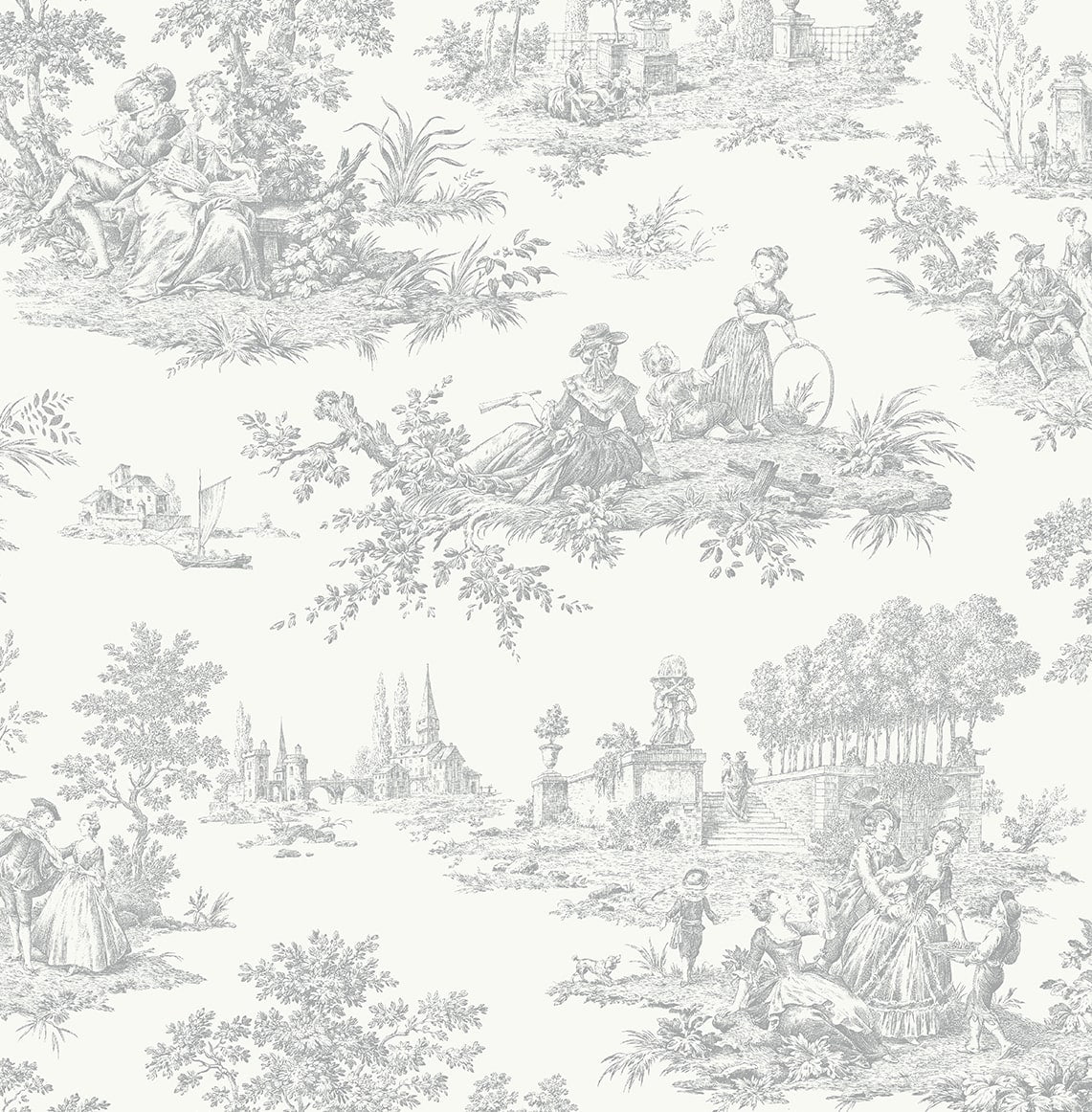 Chateau Toile Peel and Stick Removable Wallpaper