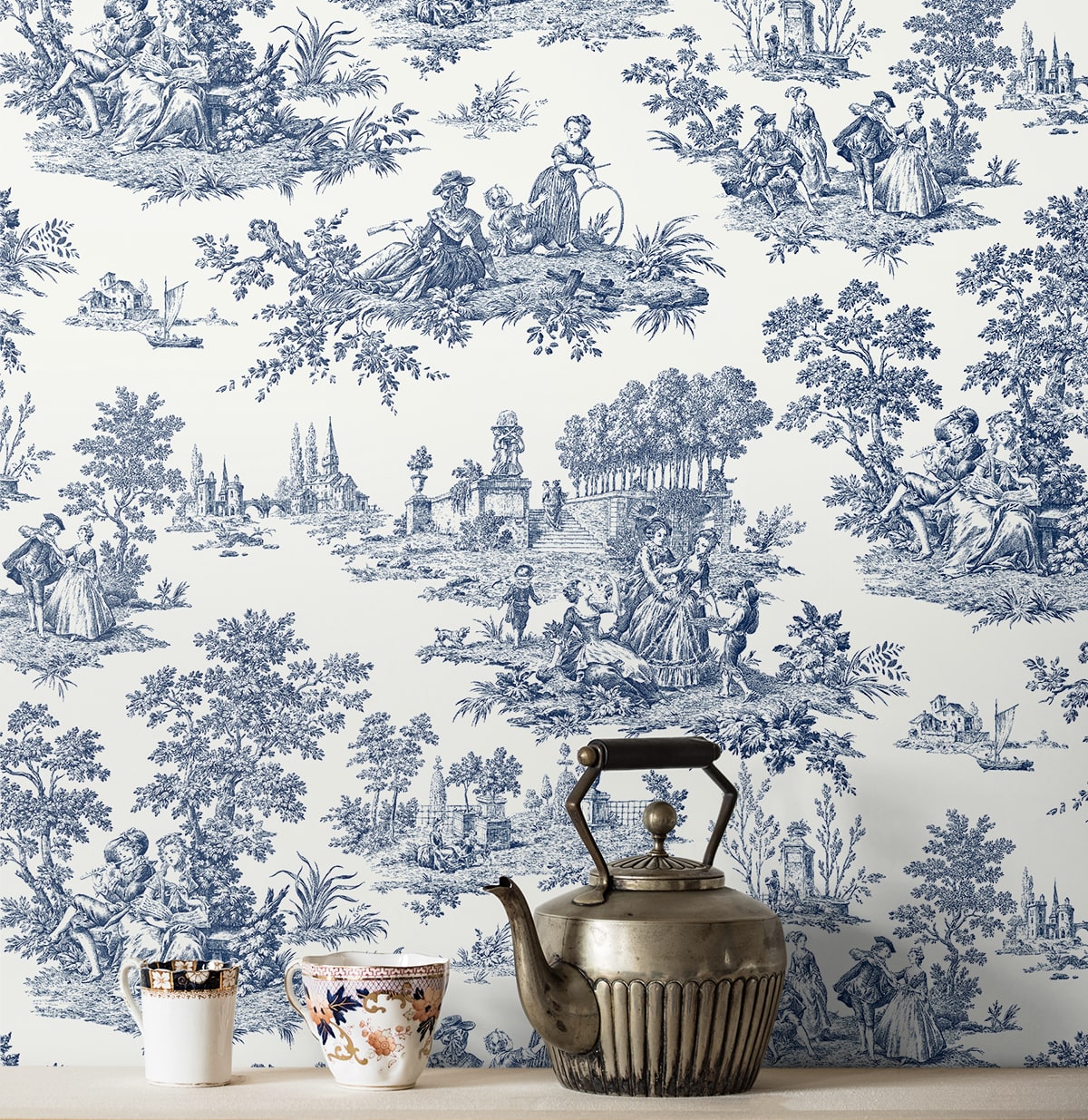 Chateau Toile Peel and Stick Removable Wallpaper