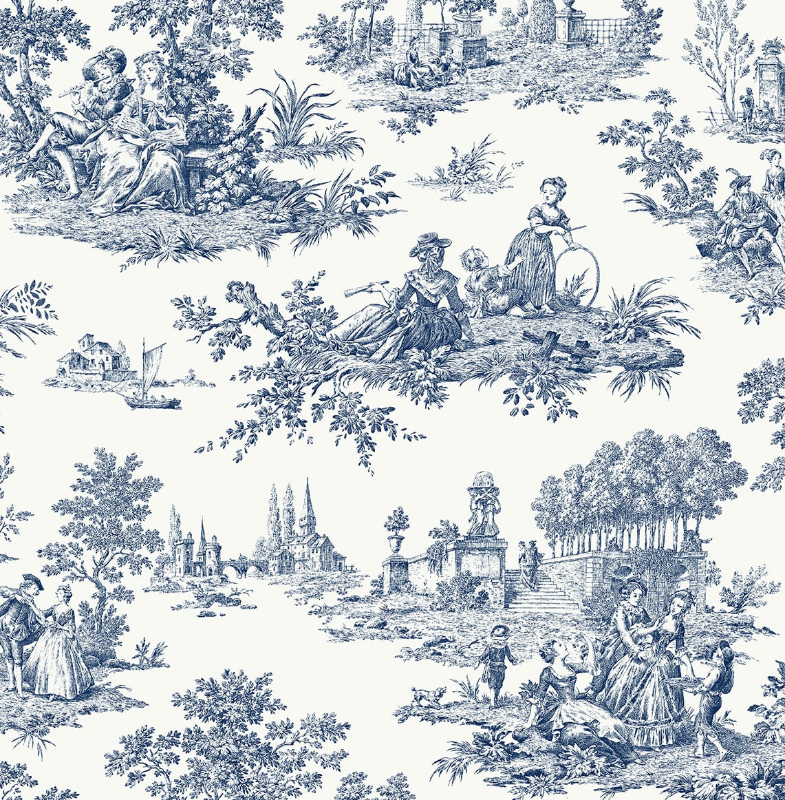Chateau Toile Peel and Stick Removable Wallpaper