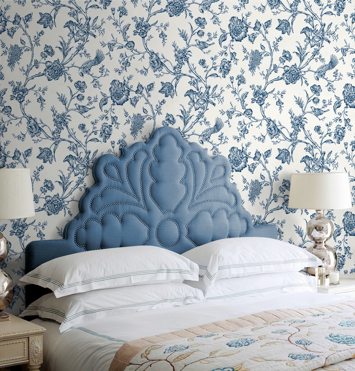 Jasmine Chinoiserie Peel and Stick Removable Wallpaper