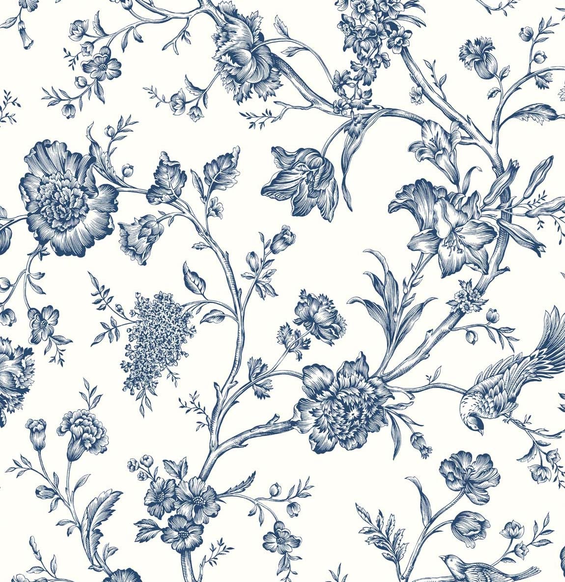Jasmine Chinoiserie Peel and Stick Removable Wallpaper