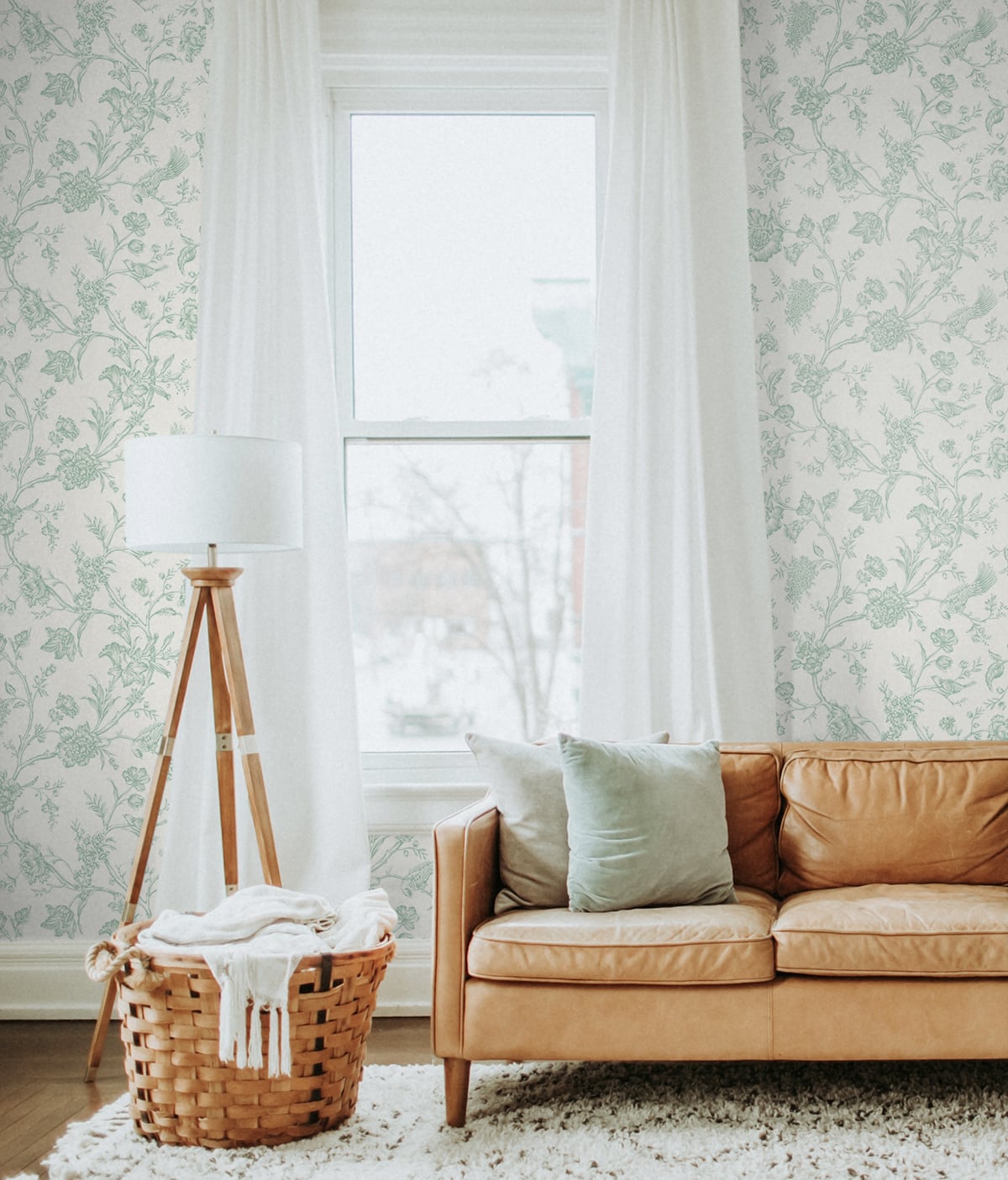 Jasmine Chinoiserie Peel and Stick Removable Wallpaper