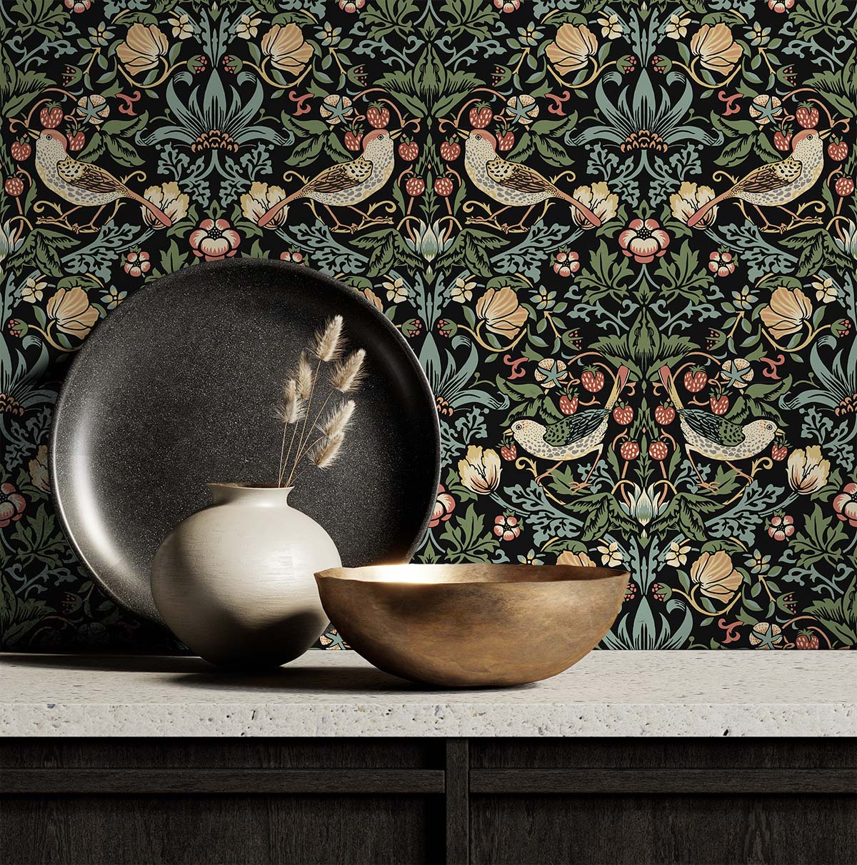 Aves Garden Peel and Stick Removable Wallpaper