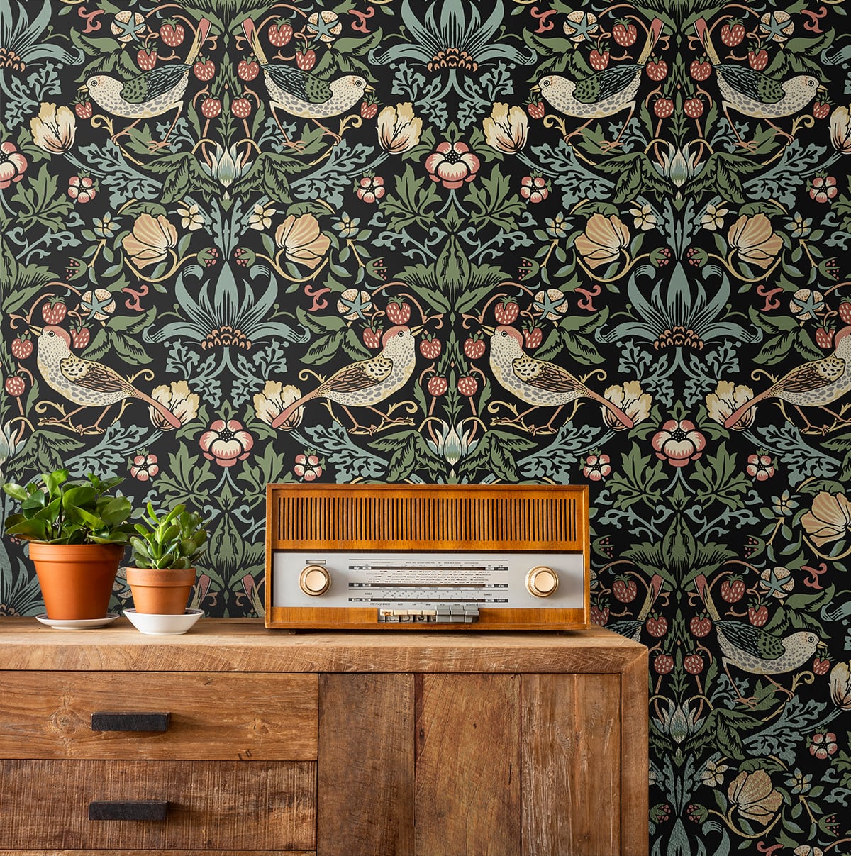 Aves Garden Peel and Stick Removable Wallpaper
