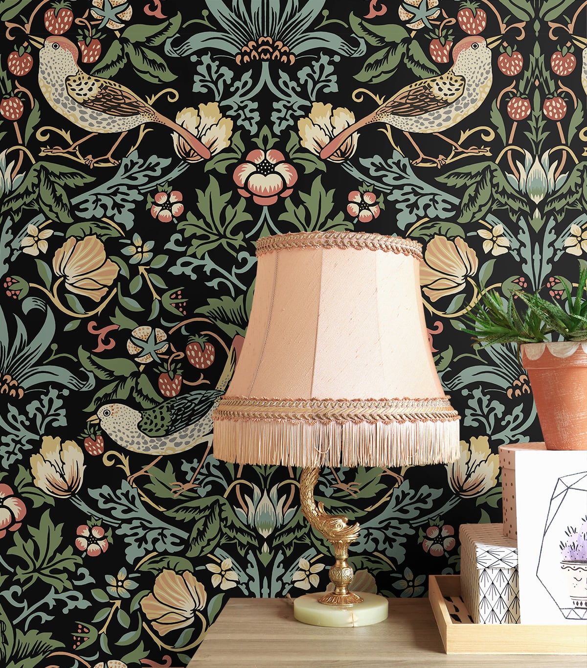 Aves Garden Peel and Stick Removable Wallpaper