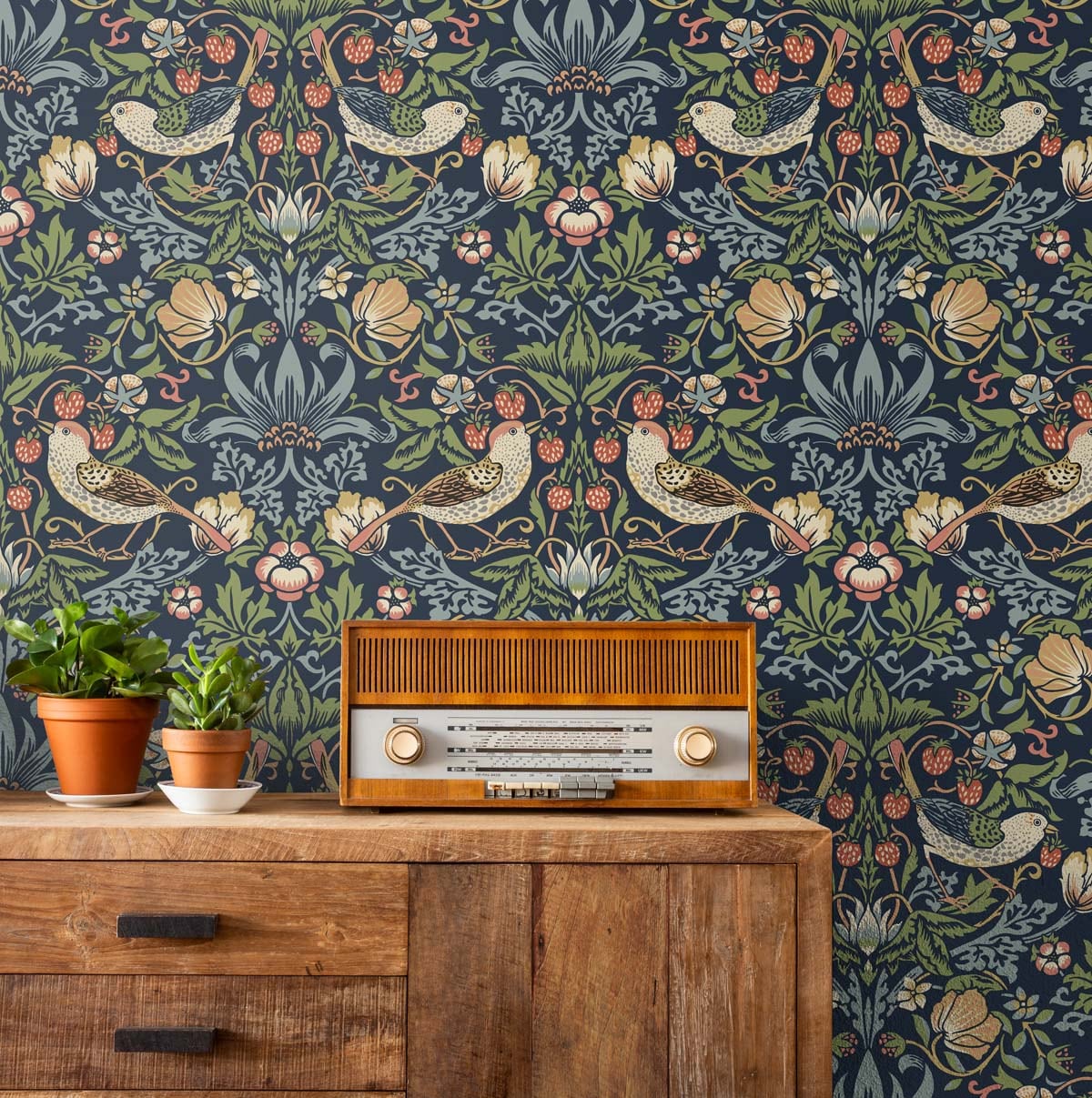 Aves Garden Peel and Stick Removable Wallpaper