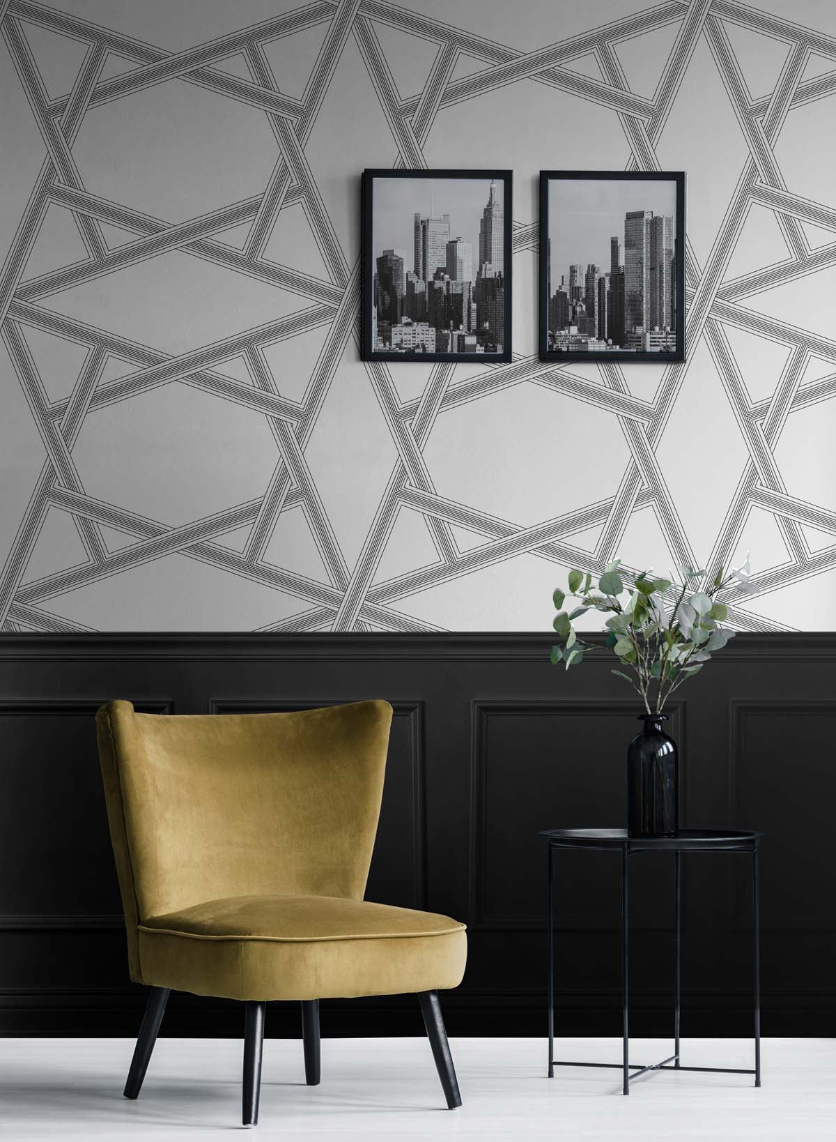 Crossroads Geo Premium Peel and Stick Removable Wallpaper