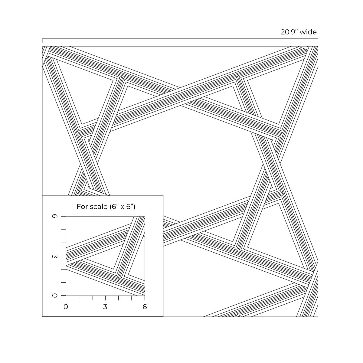 Crossroads Geo Premium Peel and Stick Removable Wallpaper