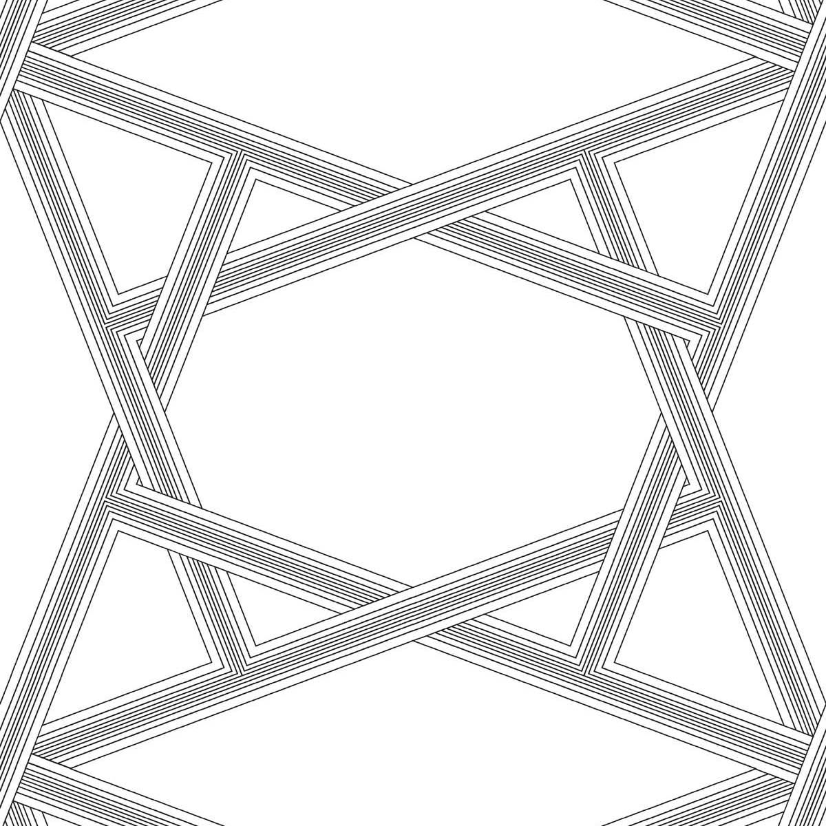 Crossroads Geo Premium Peel and Stick Removable Wallpaper