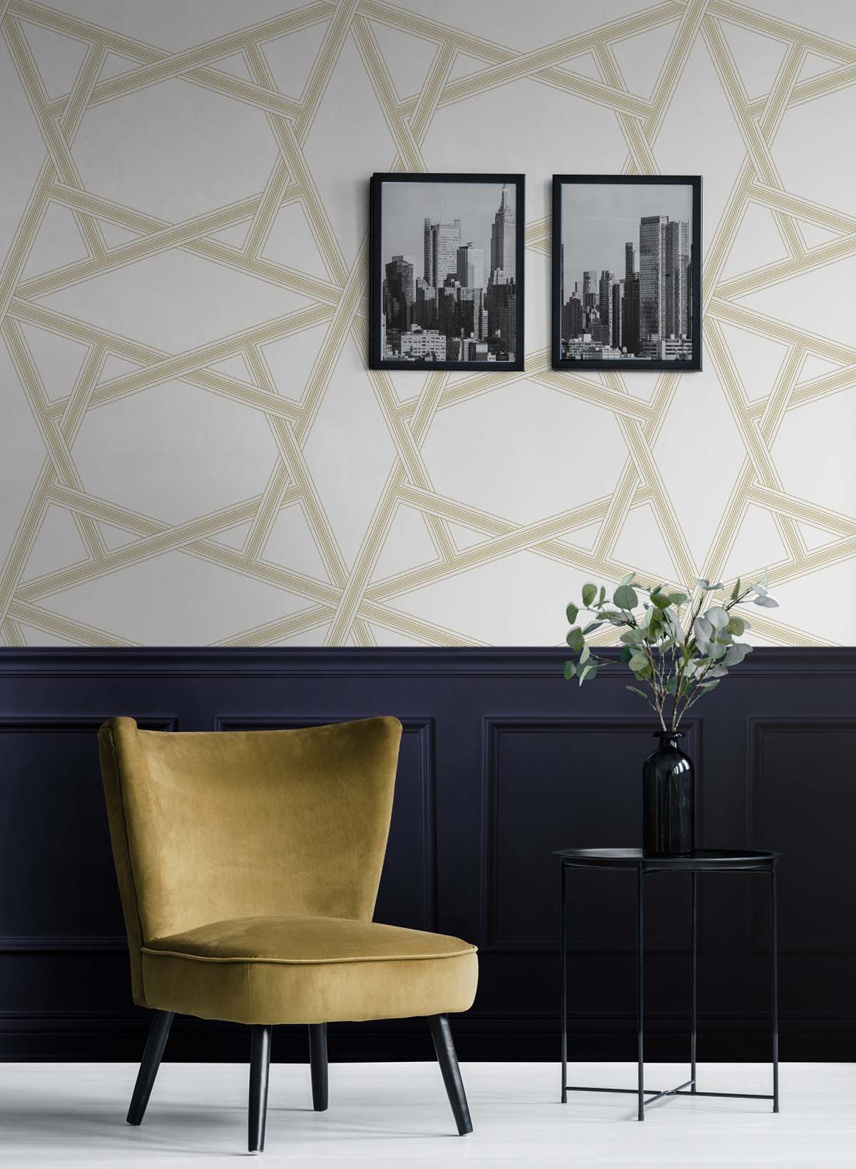 Crossroads Geo Premium Peel and Stick Removable Wallpaper
