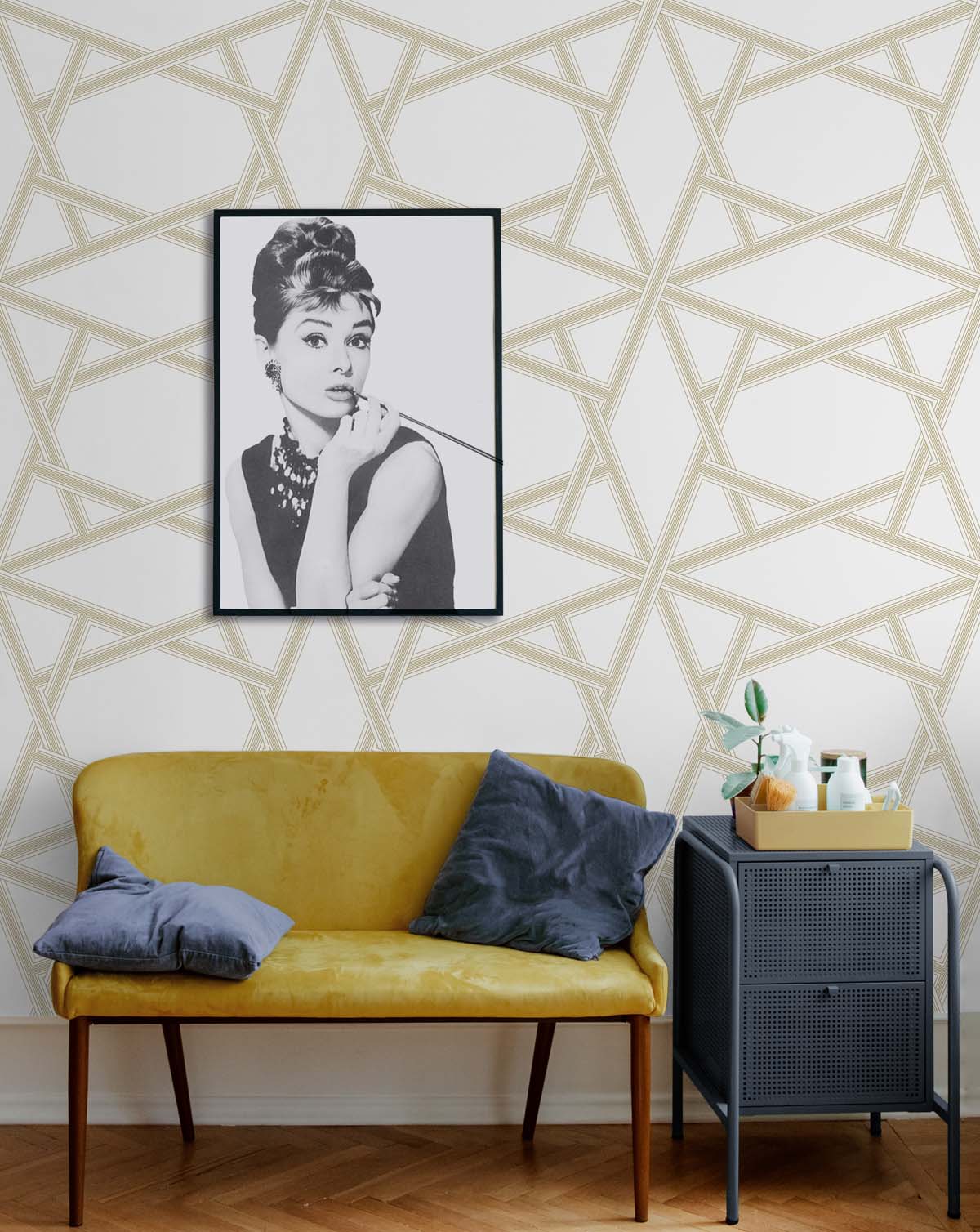 Crossroads Geo Premium Peel and Stick Removable Wallpaper