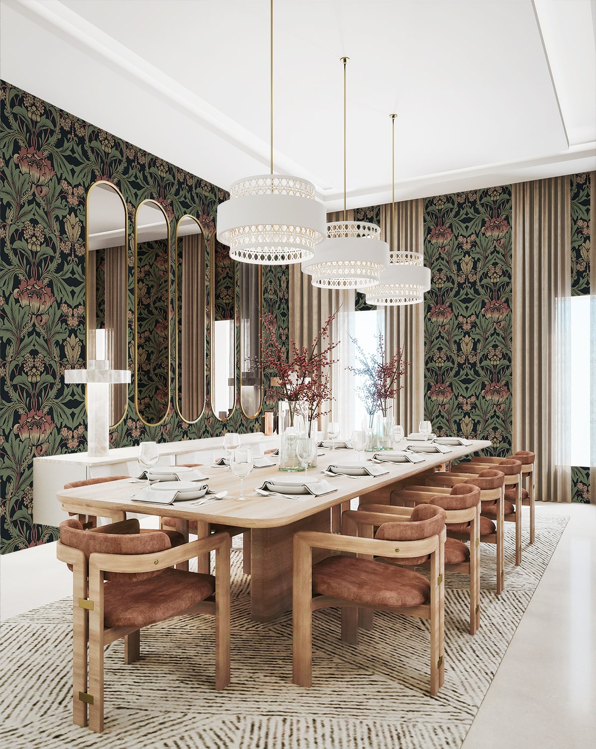 Primrose Floral Premium Peel and Stick Removable Wallpaper