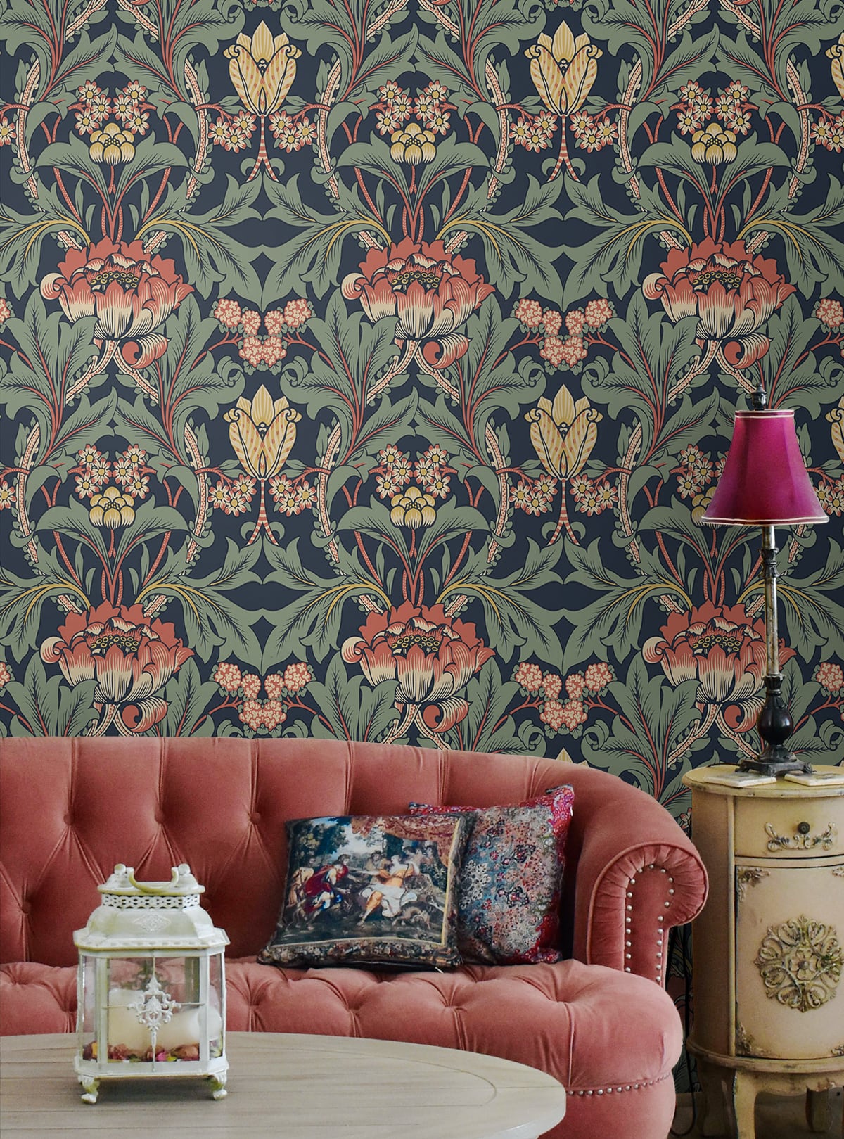 Primrose Floral Premium Peel and Stick Removable Wallpaper