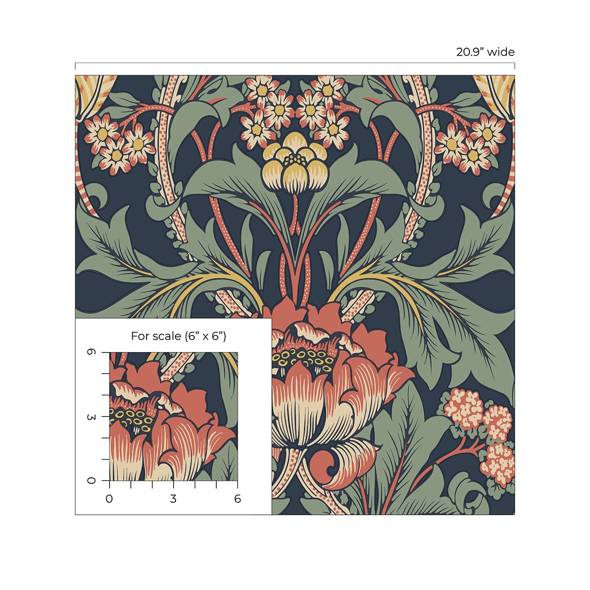 Primrose Floral Premium Peel and Stick Removable Wallpaper