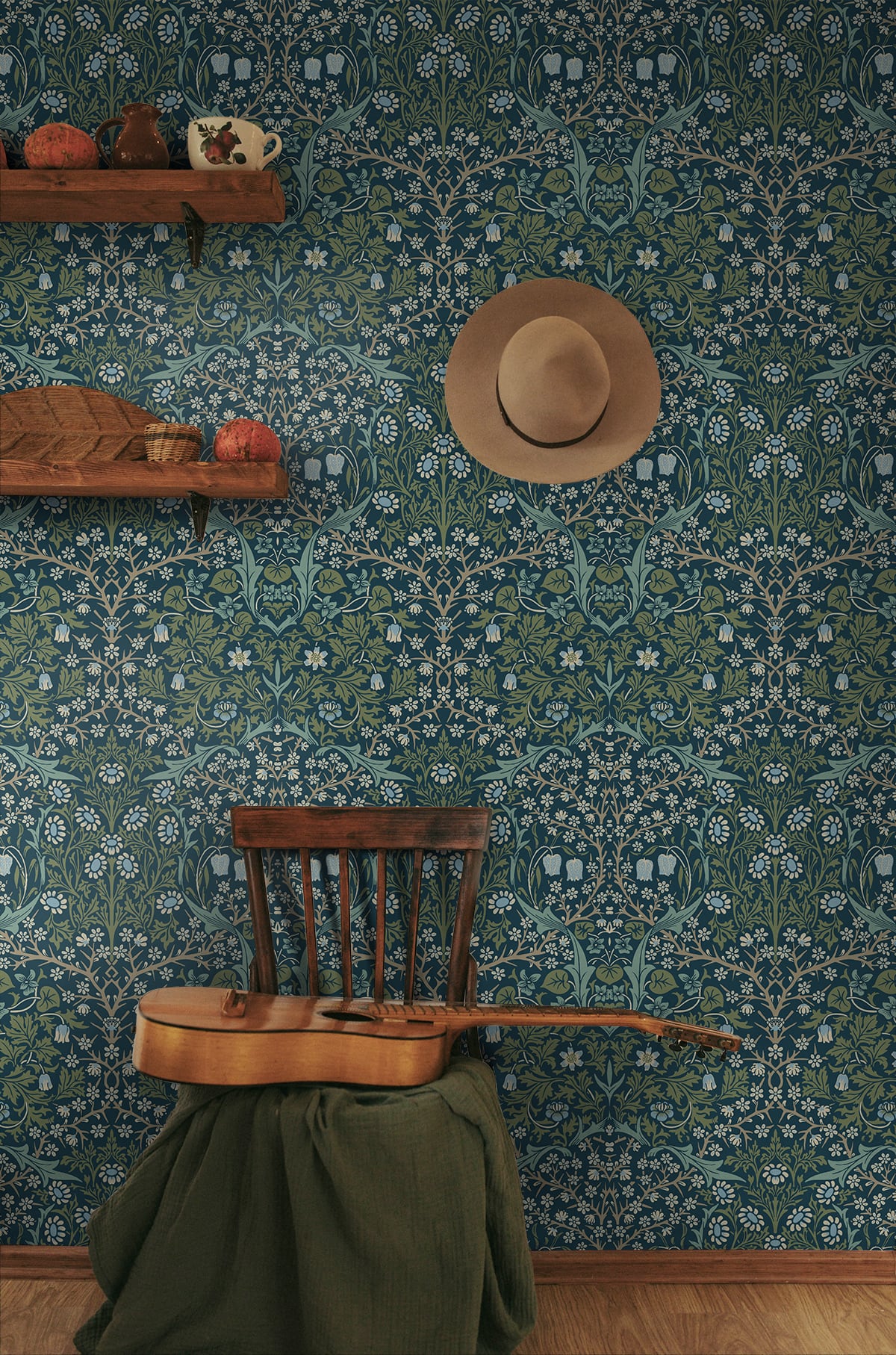 Victorian Garden Floral Premium Peel and Stick Removable Wallpaper