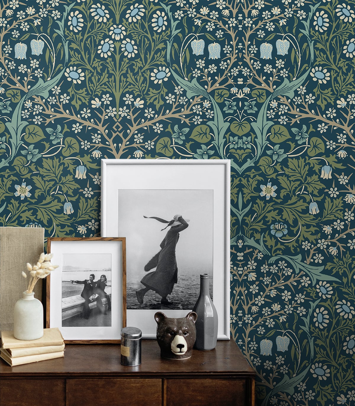 Victorian Garden Floral Premium Peel and Stick Removable Wallpaper