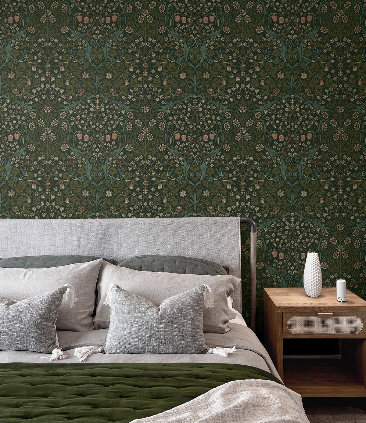 Victorian Garden Floral Premium Peel and Stick Removable Wallpaper