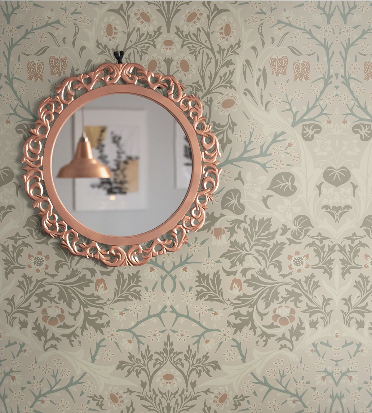 Victorian Garden Floral Premium Peel and Stick Removable Wallpaper
