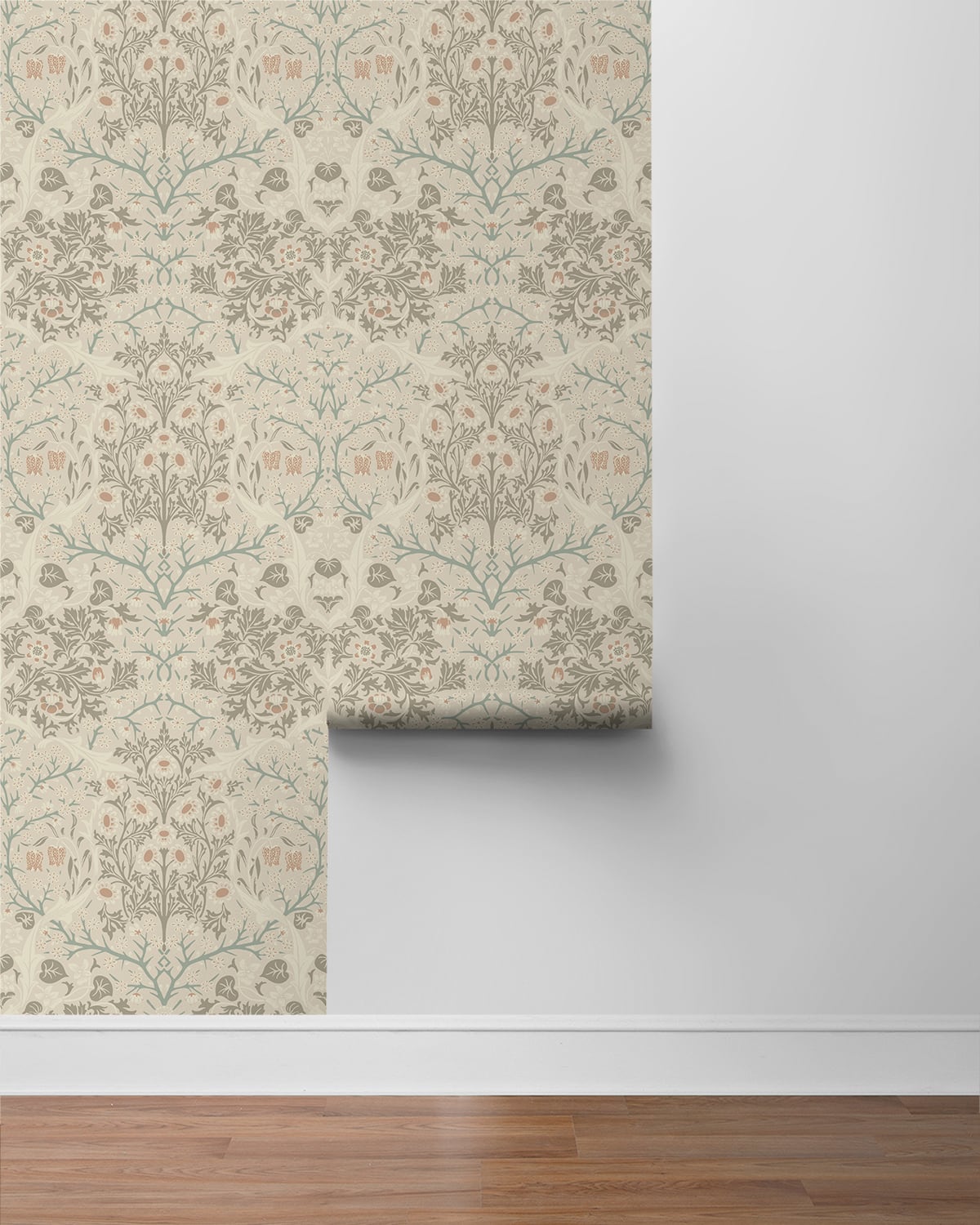 Victorian Garden Floral Premium Peel and Stick Removable Wallpaper