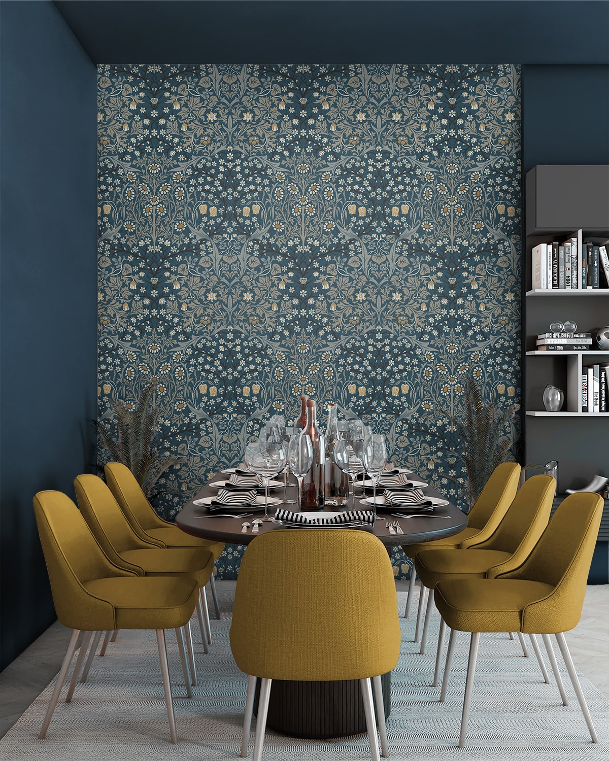 Victorian Garden Floral Premium Peel and Stick Removable Wallpaper