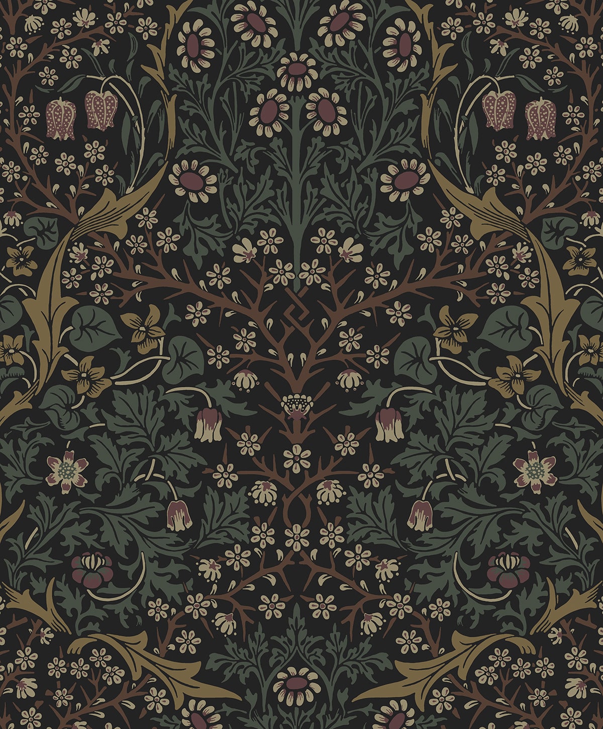 Victorian Garden Floral Premium Peel and Stick Removable Wallpaper
