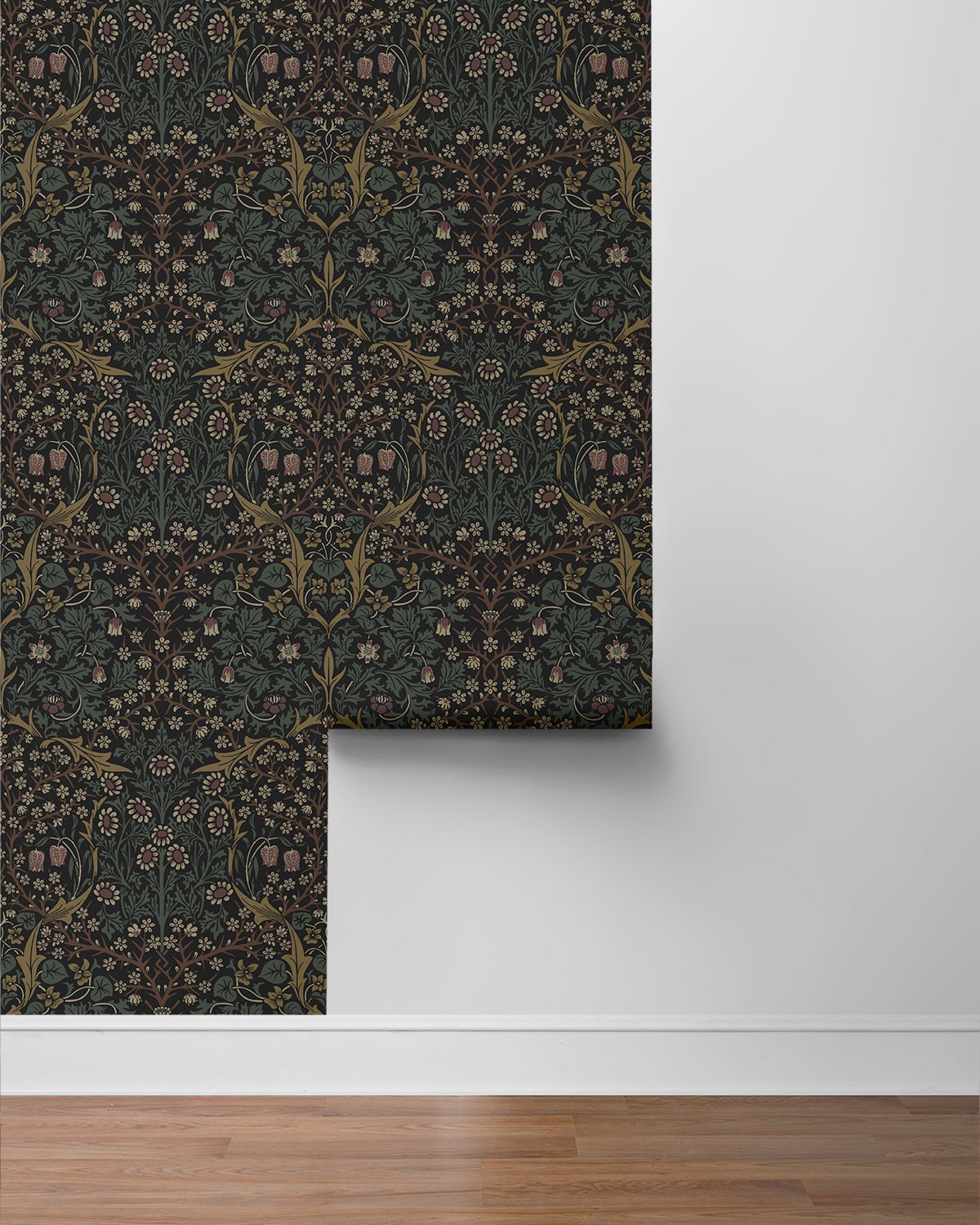 Victorian Garden Floral Premium Peel and Stick Removable Wallpaper