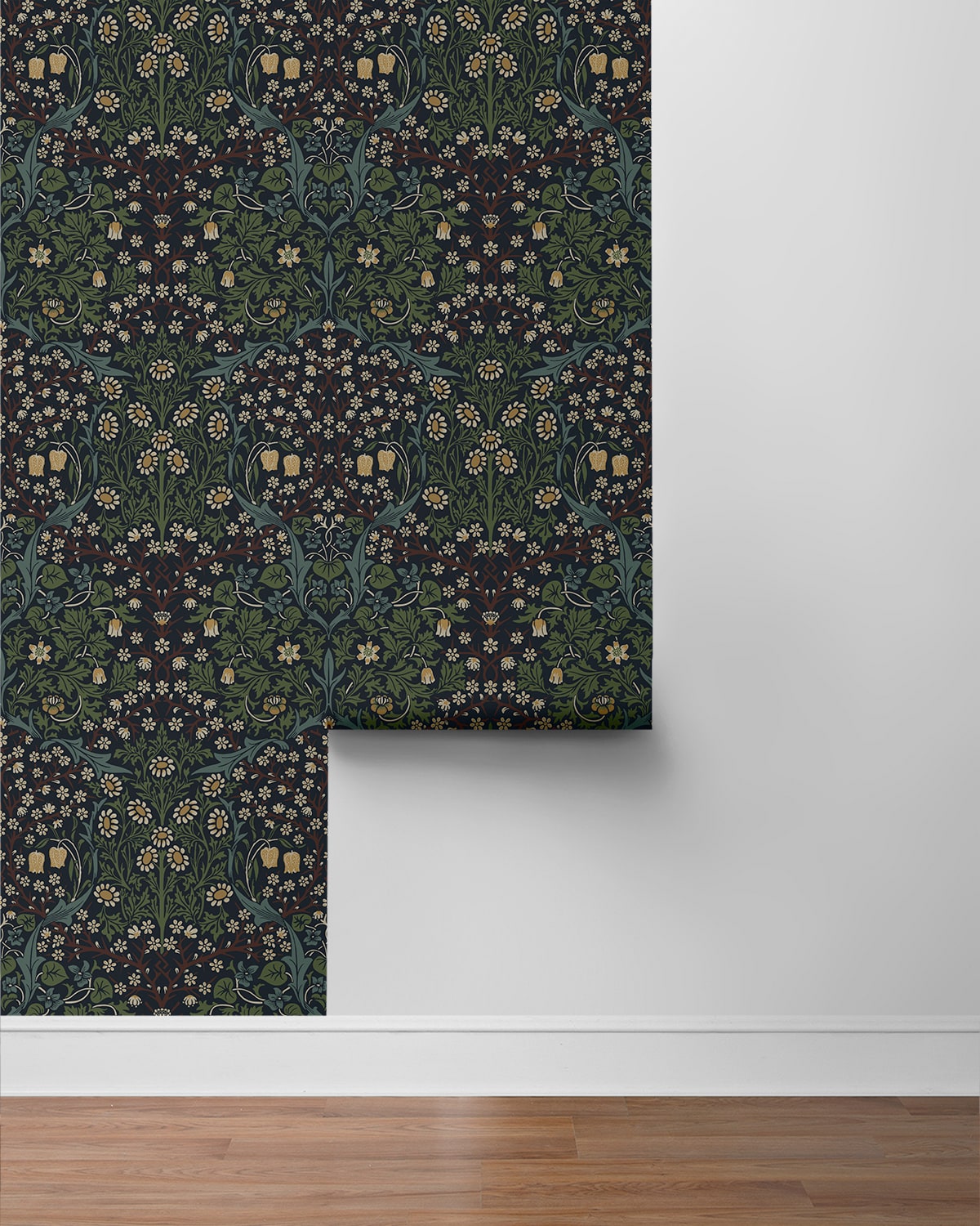 Victorian Garden Floral Premium Peel and Stick Removable Wallpaper